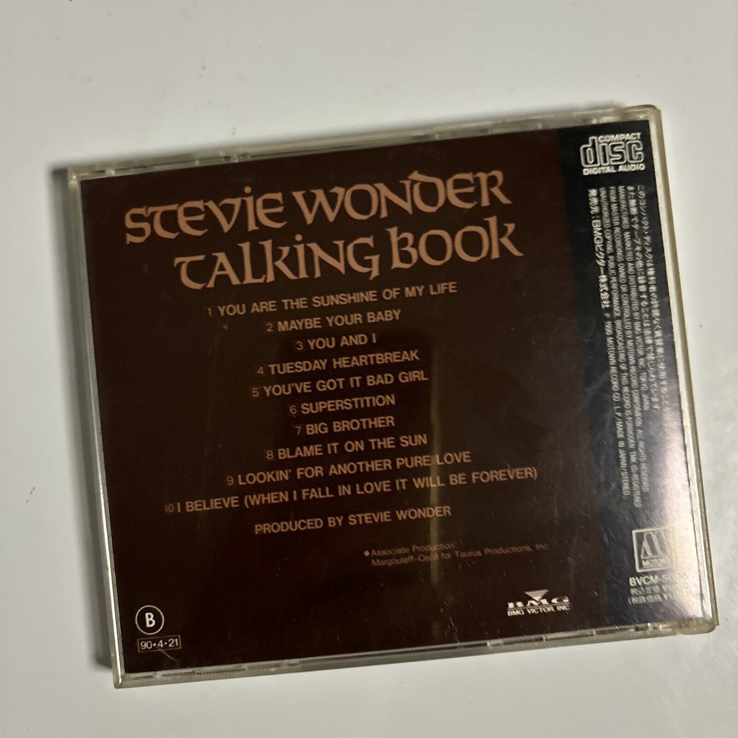 Stevie Wonder - Talking Book (CD, 1990) Japan bvcm-5006