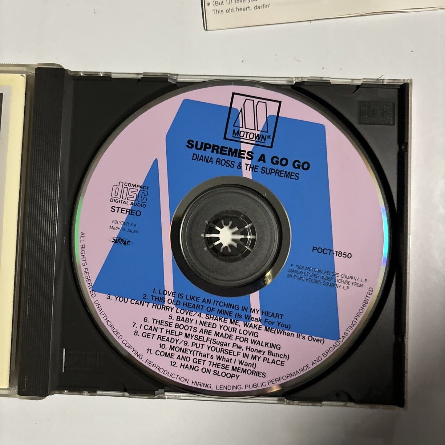 The Supremes - A' Go-Go (CD, 1992) Japan POCT-1850 Motown