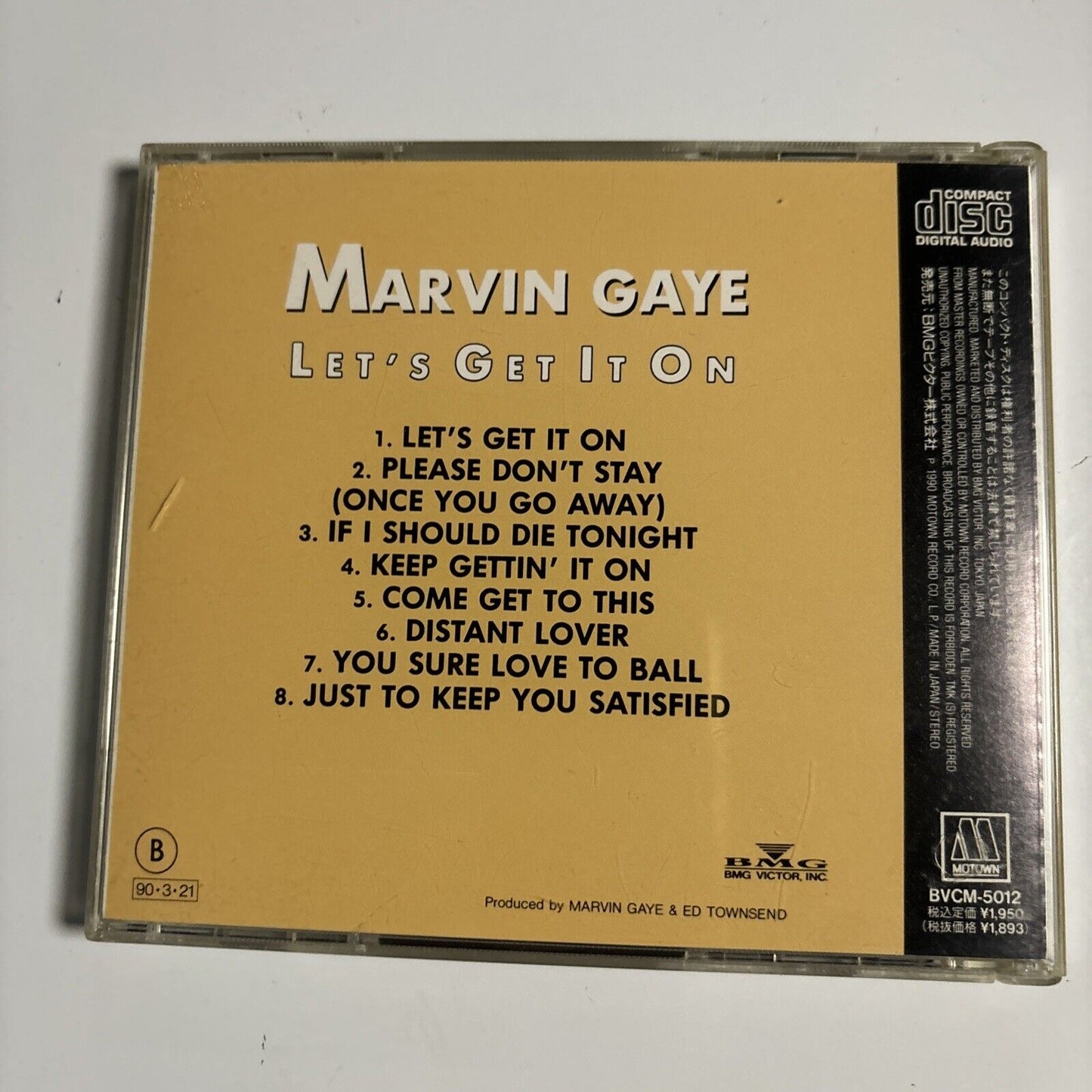 Marvin Gaye - Let's Get It On (CD, 1990) Funk/Soul Japan bvcm-5012