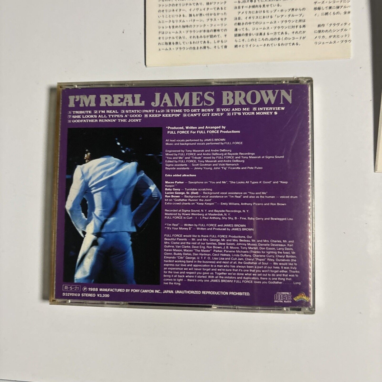 James Brown - I'm Real (CD, 1988) Japan d32y0169
