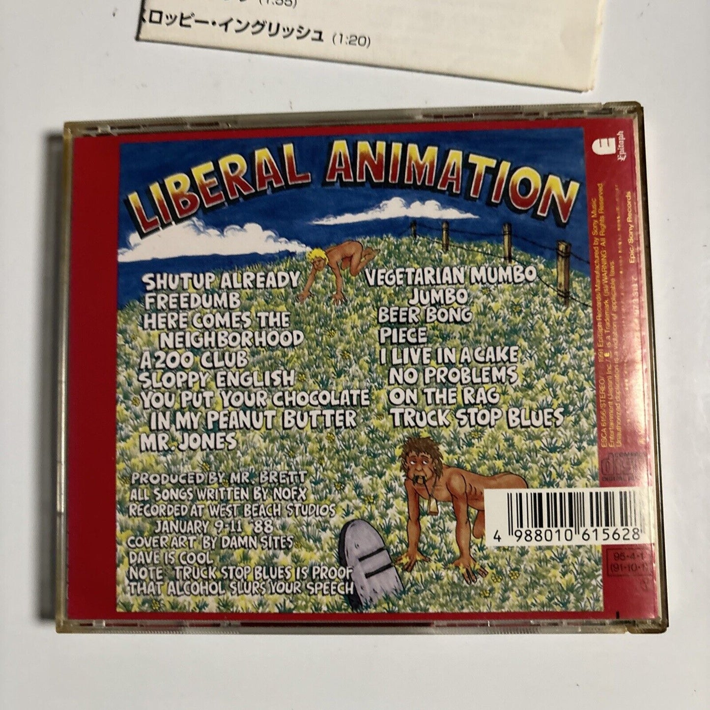 NOFX - Liberal Animation (CD, 1995) Japan esca-6156