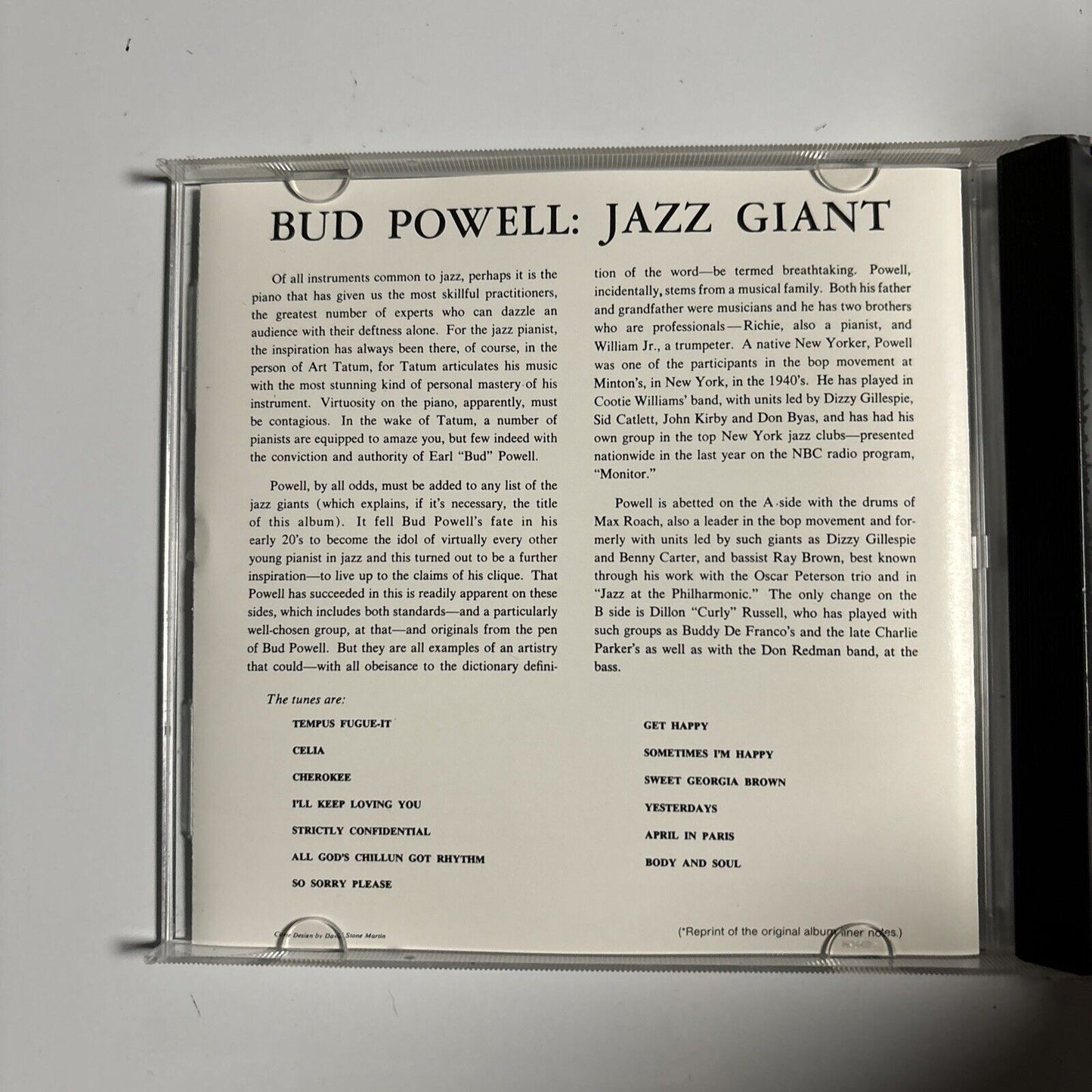 Bud Powell - Jazz Giant (CD, 1990) Japan POCJ-1822 Verve Records