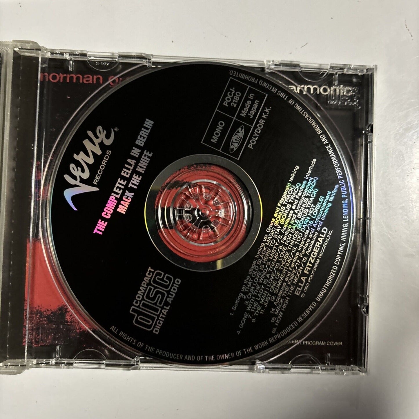 Ella Fitzgerald - The Complete Ella In Berlin: Mack The Knife (CD, 1993) Japan