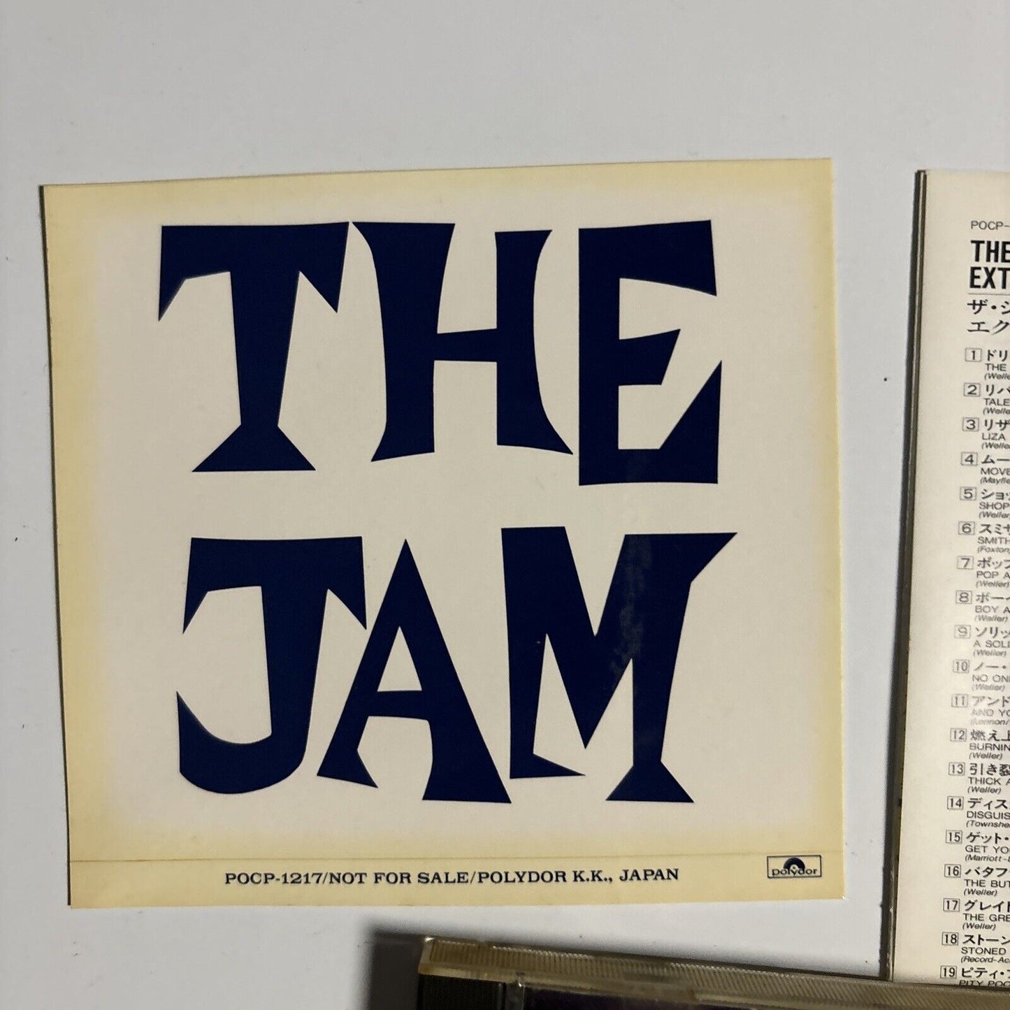 The Jam - Extras (CD, 1992) Japan Polydor pocp-1217 Sticker