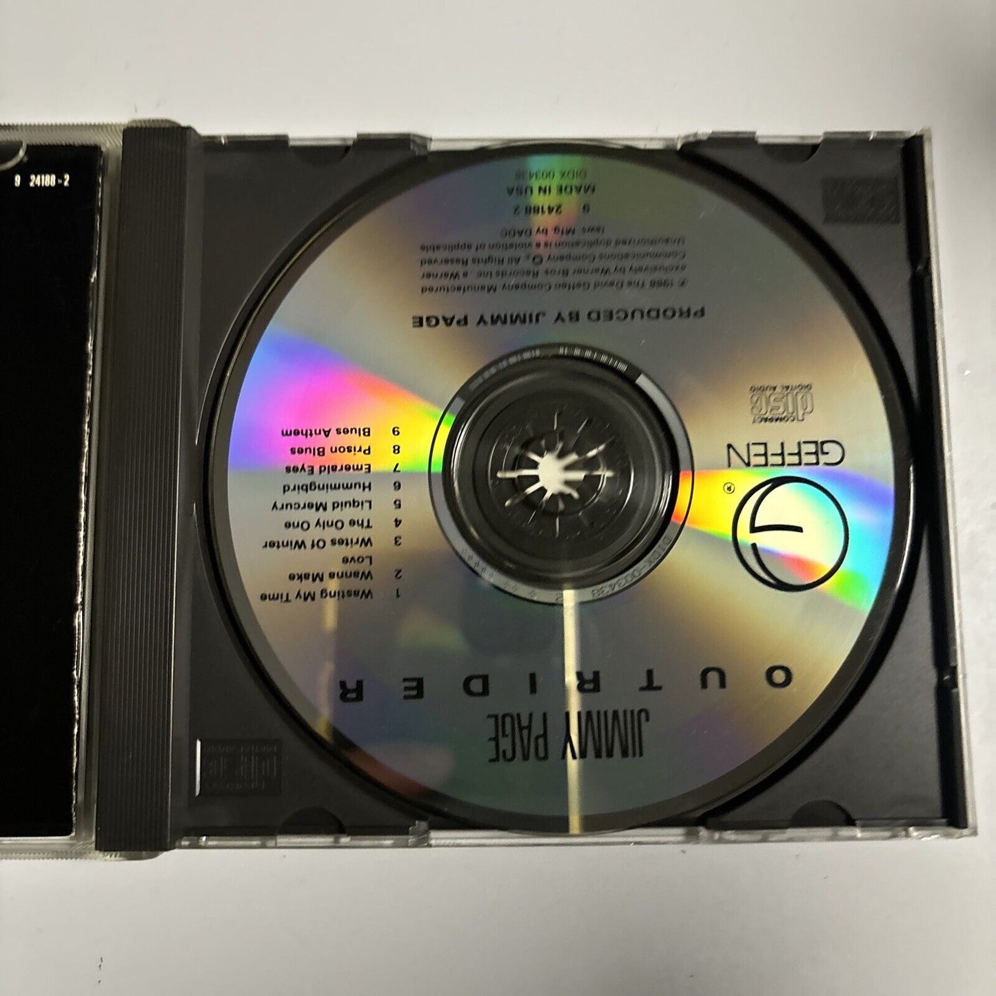Jimmy Page - Outrider (CD, 1988) Geffen Records 924 188-2