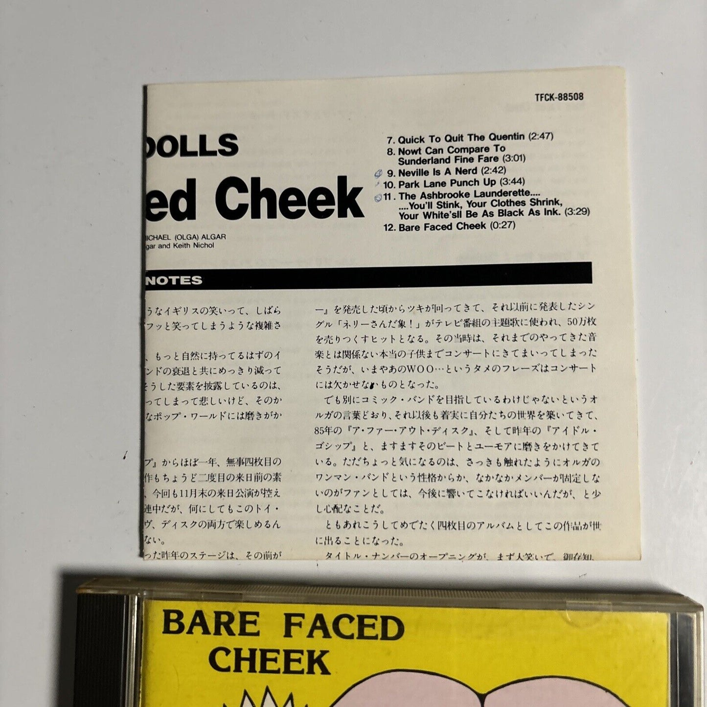 Toy Dolls - Bare Faced Cheek (CD, 1990) Japan tfck-88508