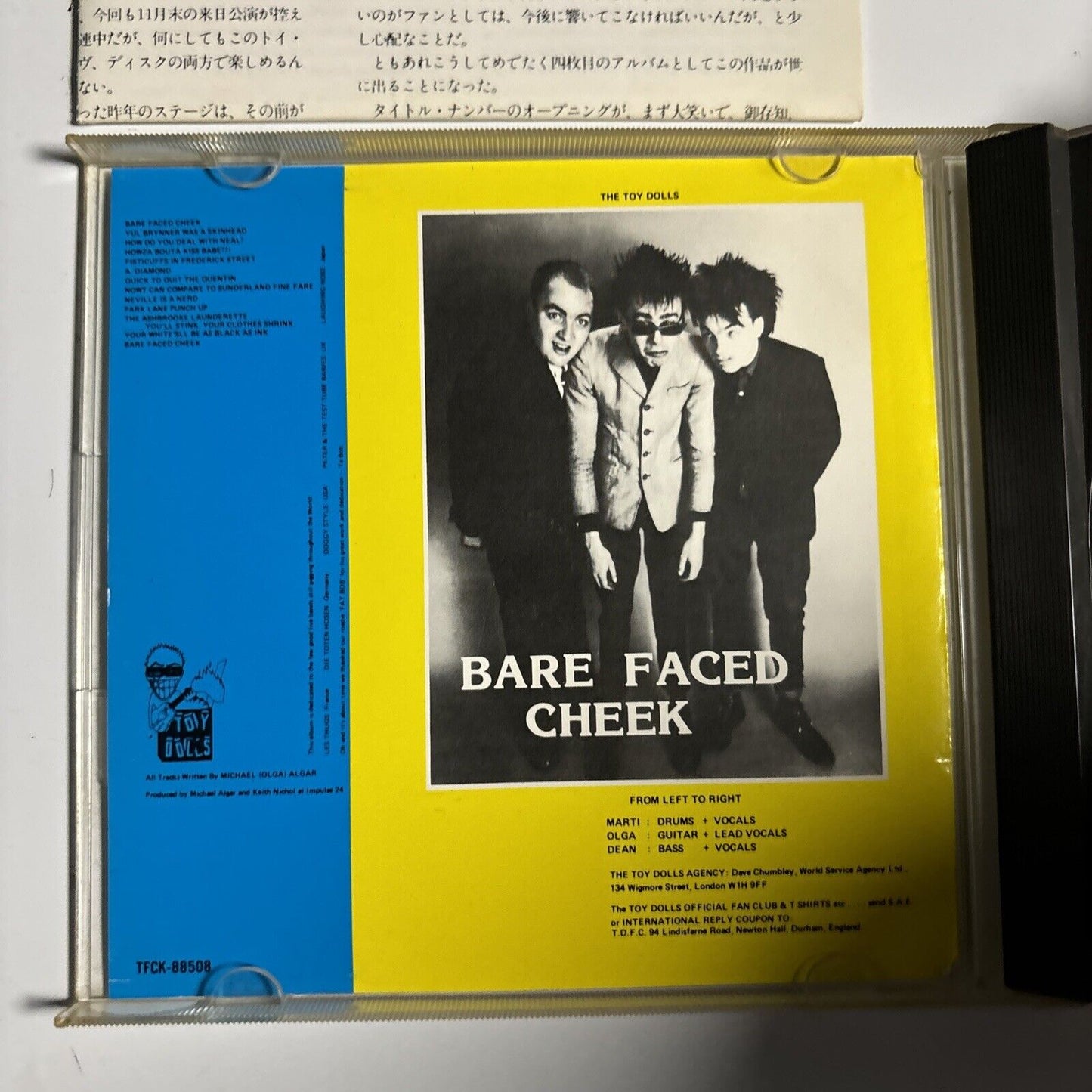 Toy Dolls - Bare Faced Cheek (CD, 1990) Japan tfck-88508