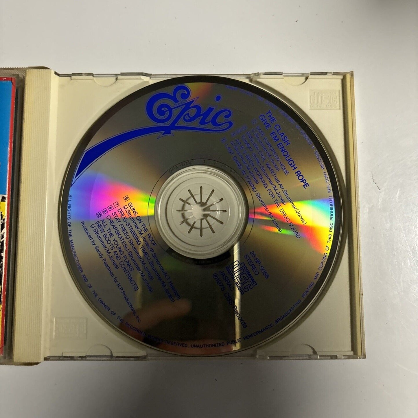 The Clash - Give 'Em Enough Rope (CD, 1991) Japan 25-8p-5058