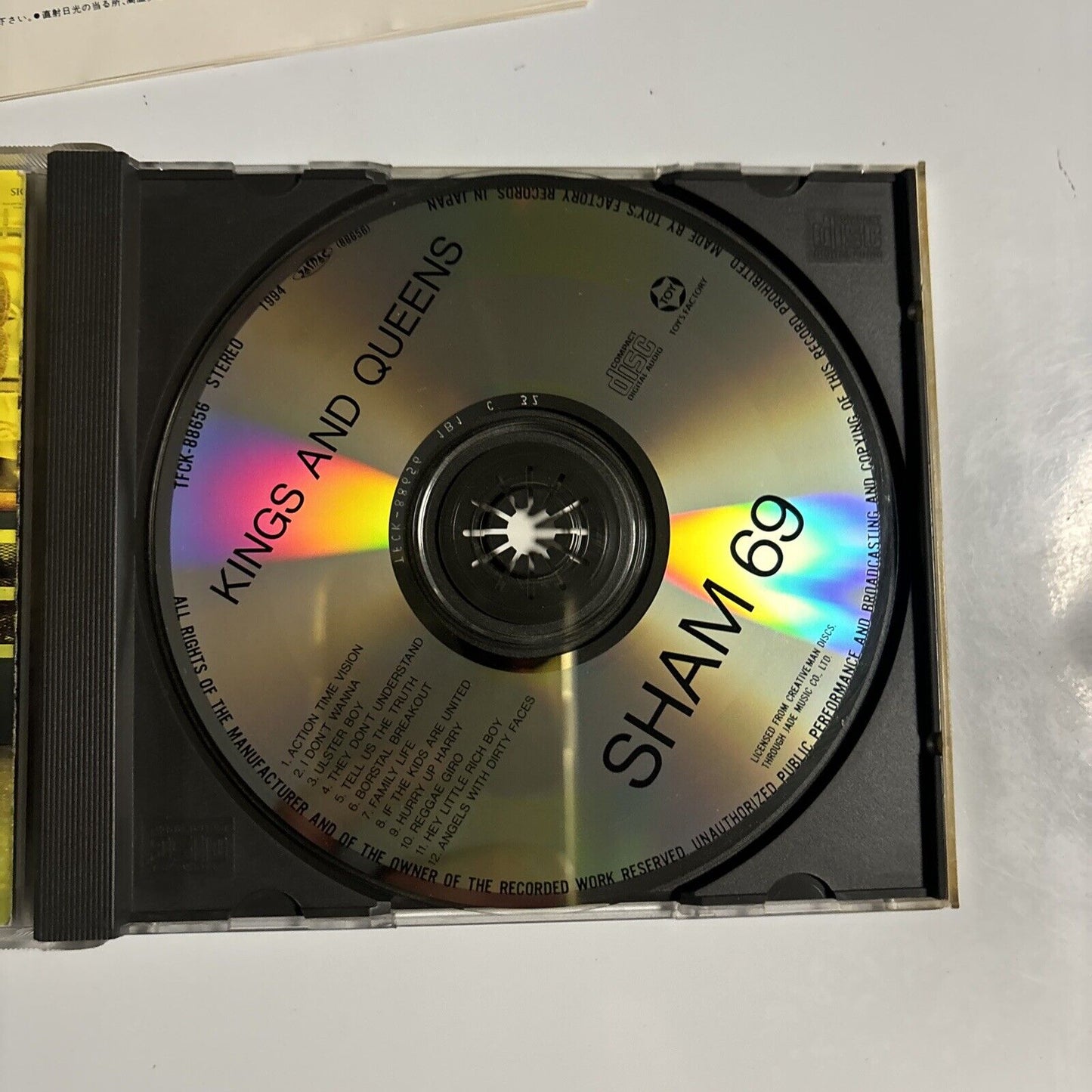 Sham 69 - Kings & Queens (CD, 1994) Japan Toy's Factory tfck-88656