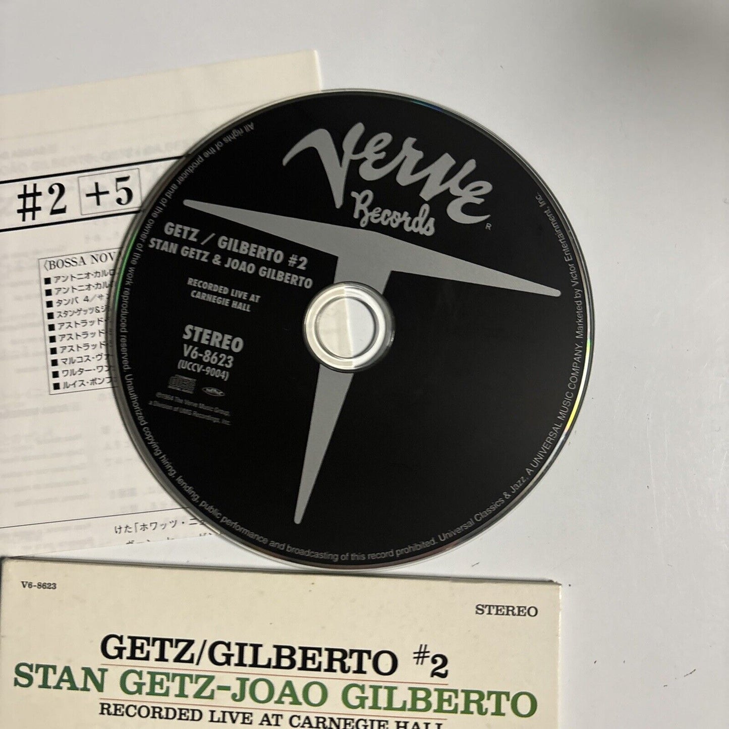 Stan Getz & Joao Gilberto - Getz / Gilberto #2 (CD, 2001) Japan UCCV-9004