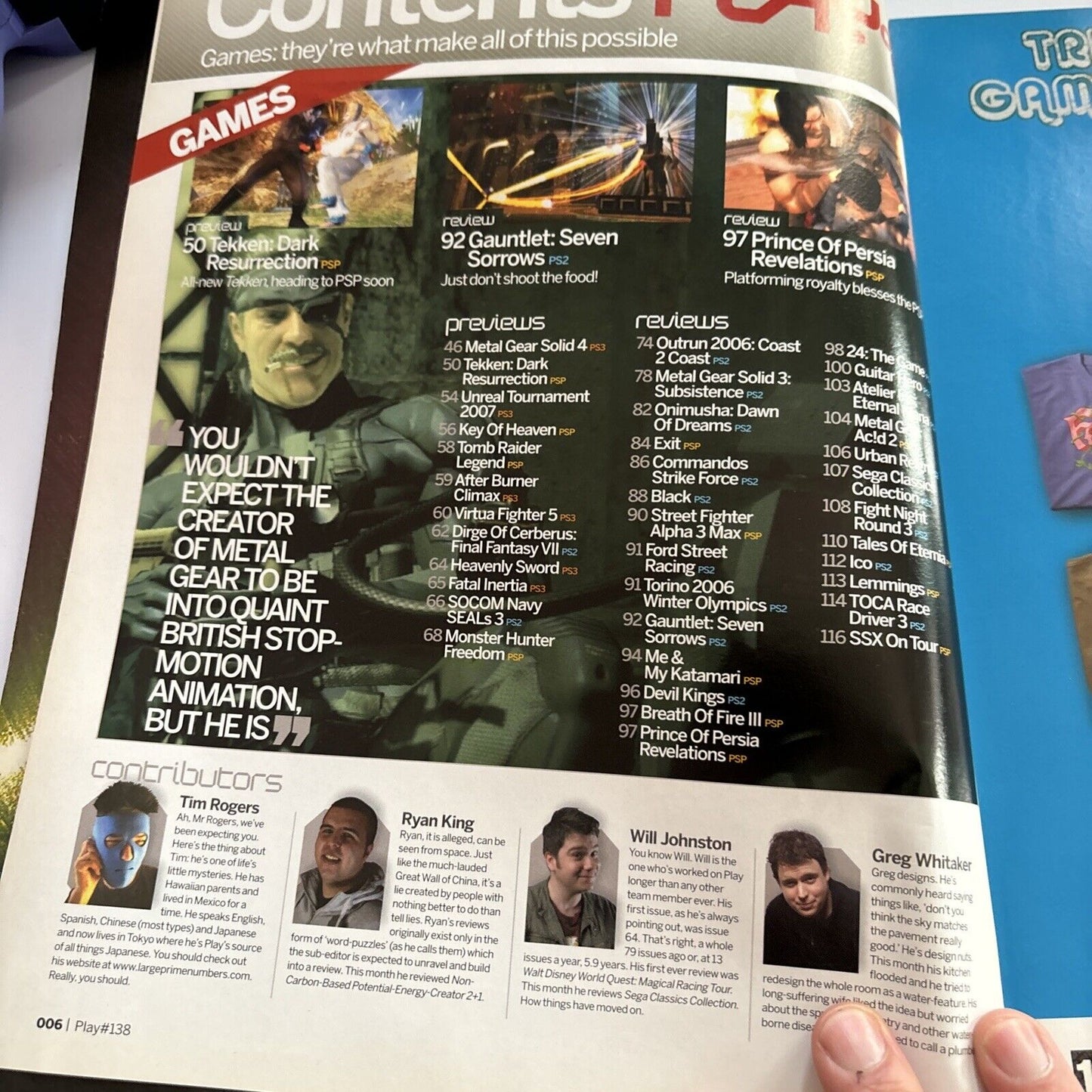 Play PlayStation Magazine Issue 138 2006 Metal Gear Solid 4 Tomb Raider Legend