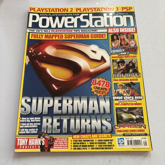Powerstation PlayStation Magazine Issue 135 2007 Superman Returns Call Of Duty 3