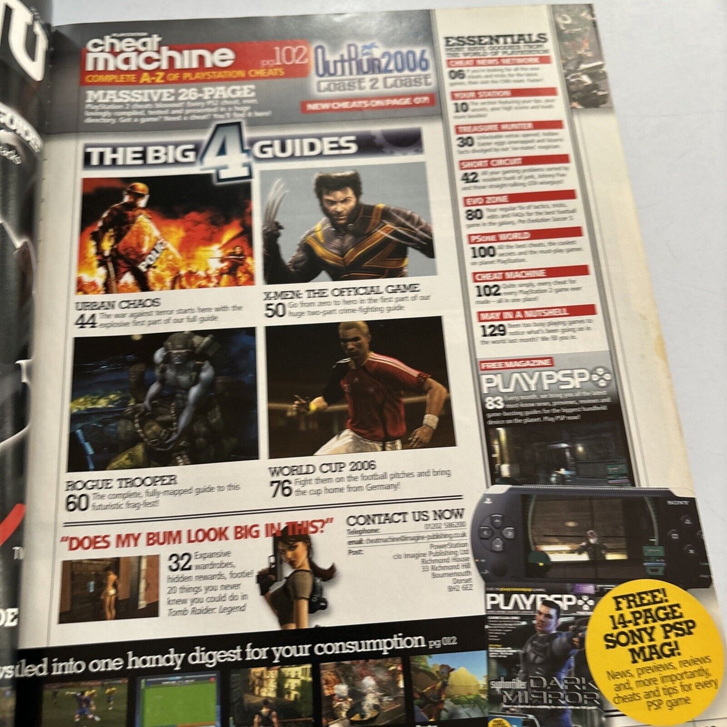 Powerstation PlayStation Magazine Issue 127 2006 Tomb Raider Legend X-Men