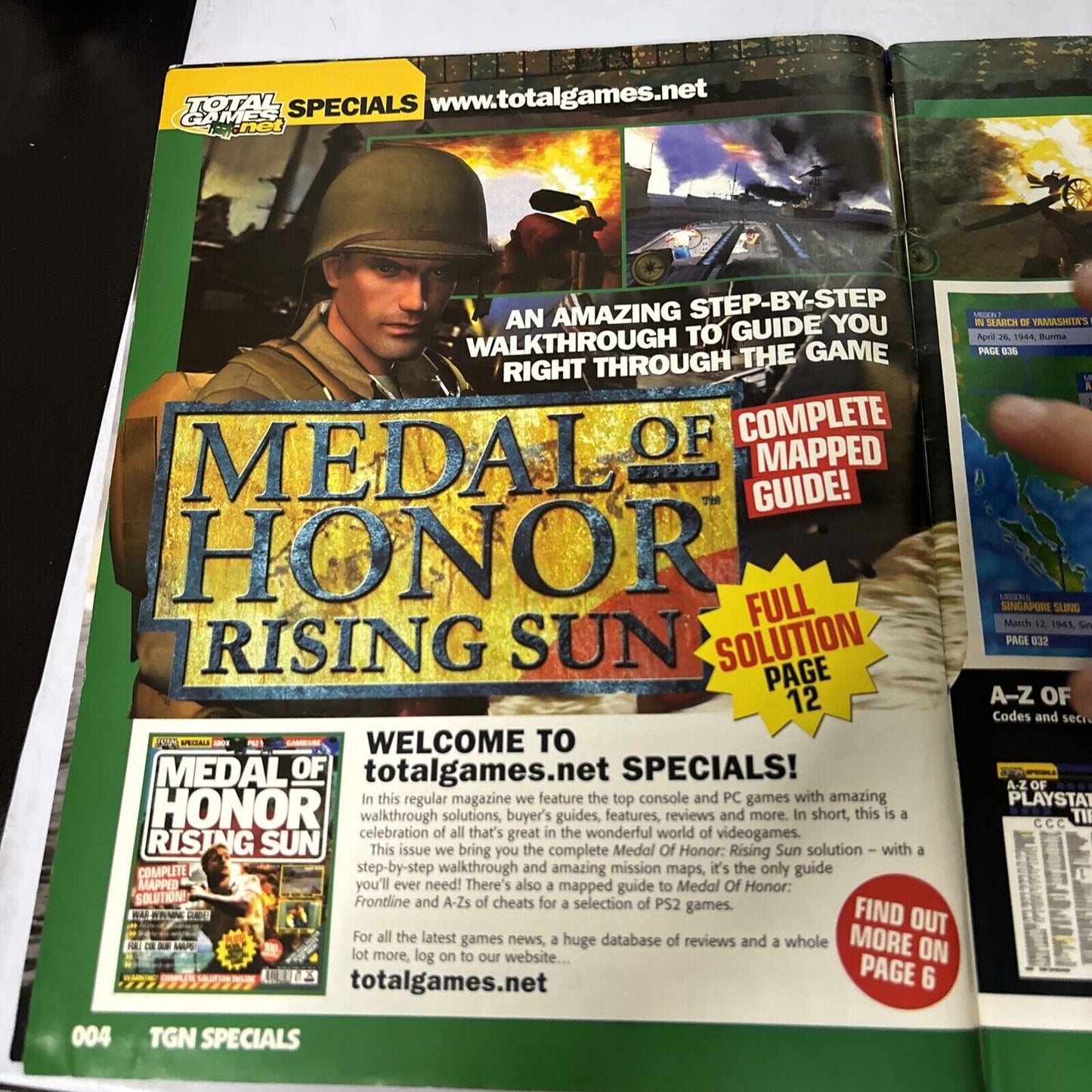 Total Games Magazine TGN Special Medal Of Honor Rising Sun Complete Solution