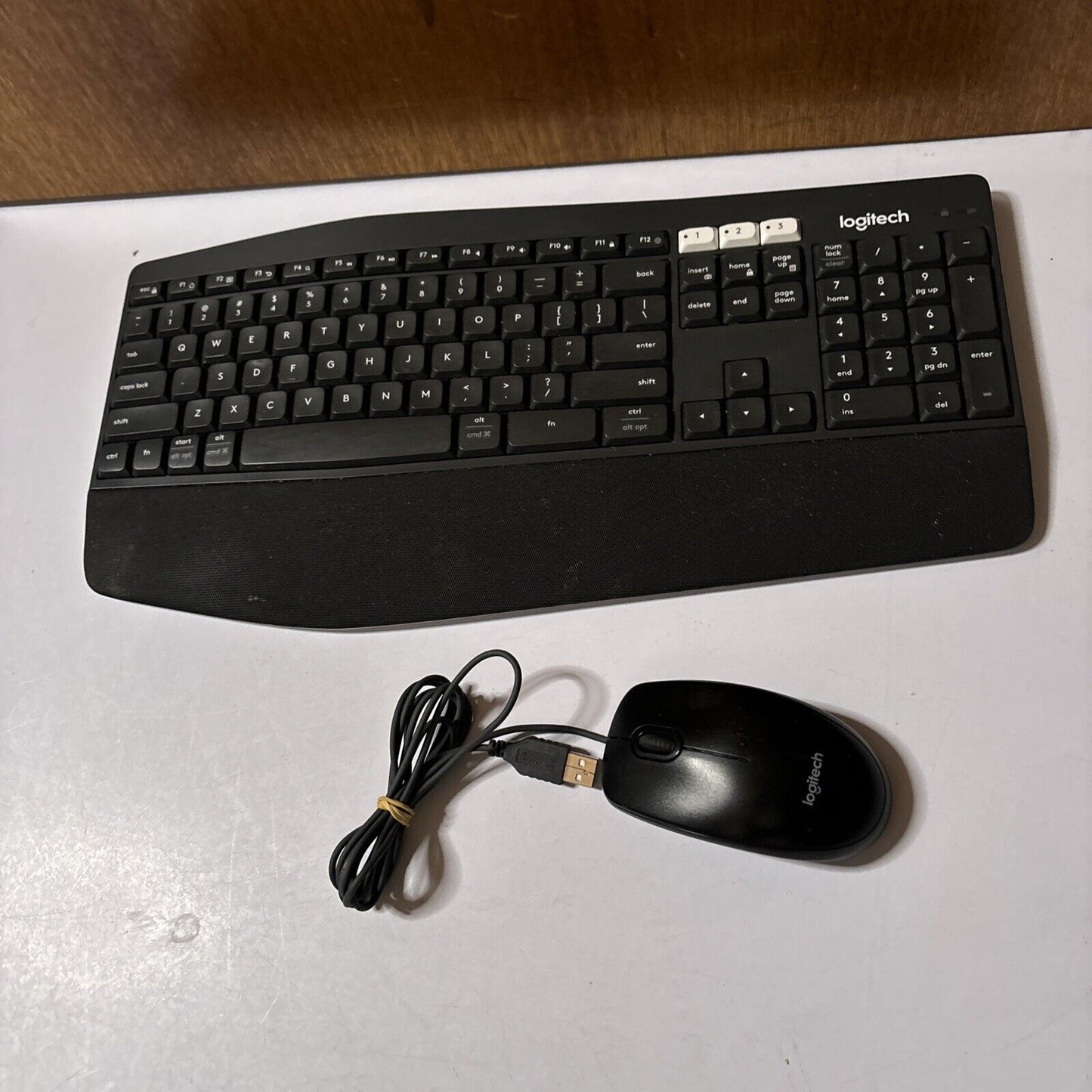 Logitech K850 Bluetooth Wireless Keyboard & M90 USB Mouse