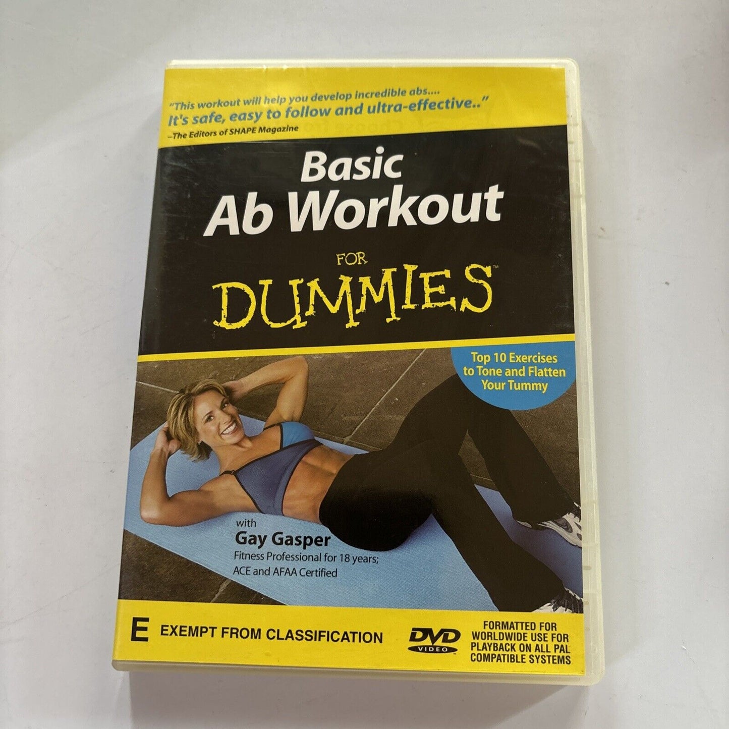 Basic Ab Workout for Dummies (DVD, 2002) Gay Gasper All Regions