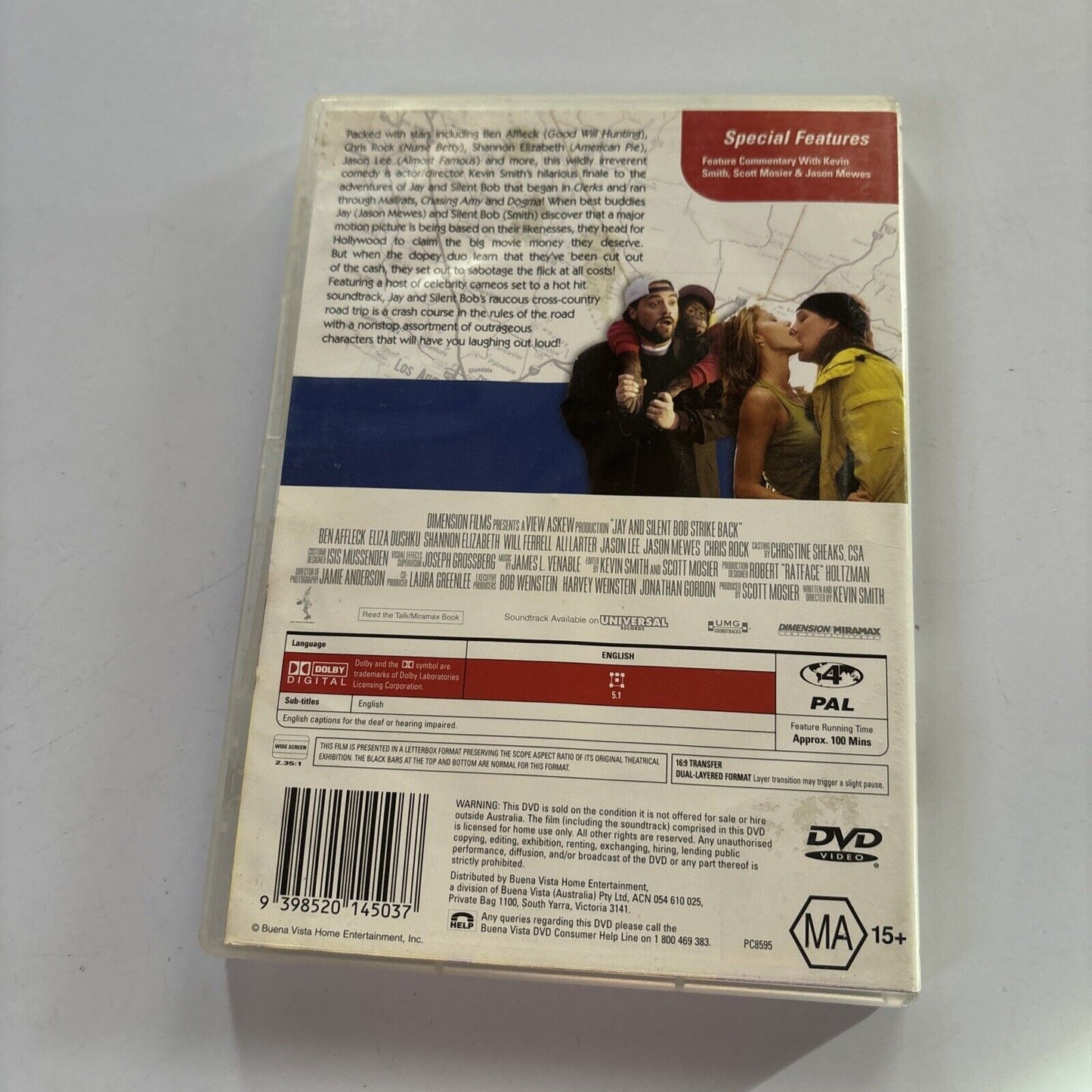 Jay and Silent Bob Strike Back (DVD, 2001) Ben Affleck, Jason Lee Region 4