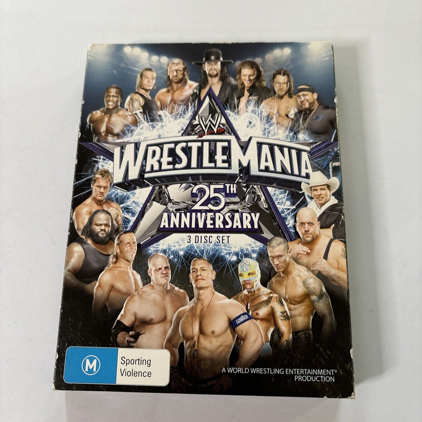 WWE Wrestle Mania 25 (DVD, 2009, 3-Disc) John Cena Region 4