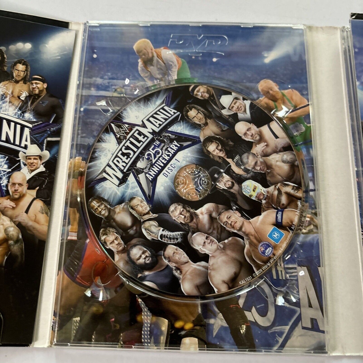 WWE Wrestle Mania 25 (DVD, 2009, 3-Disc) John Cena Region 4