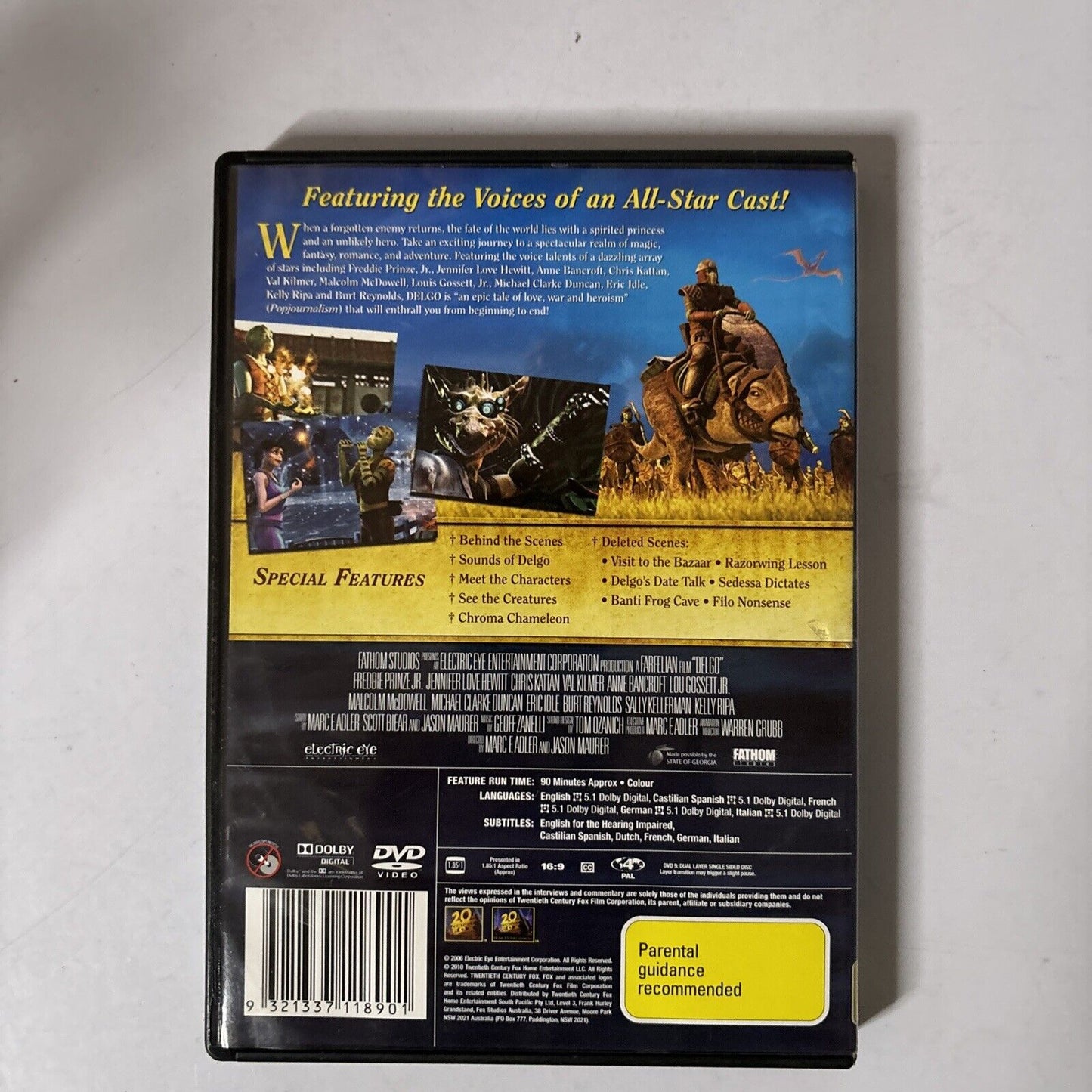 Delgo (DVD, 2008) Jennifer Love Hewitt, Val Kilmer Region 4