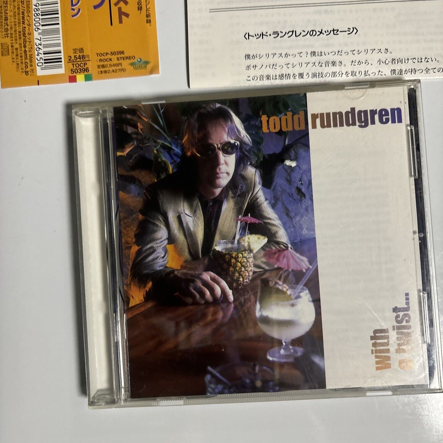 Todd Rundgren - With A Twist... (CD, 1997) Latin Japan tocp-50396 obi