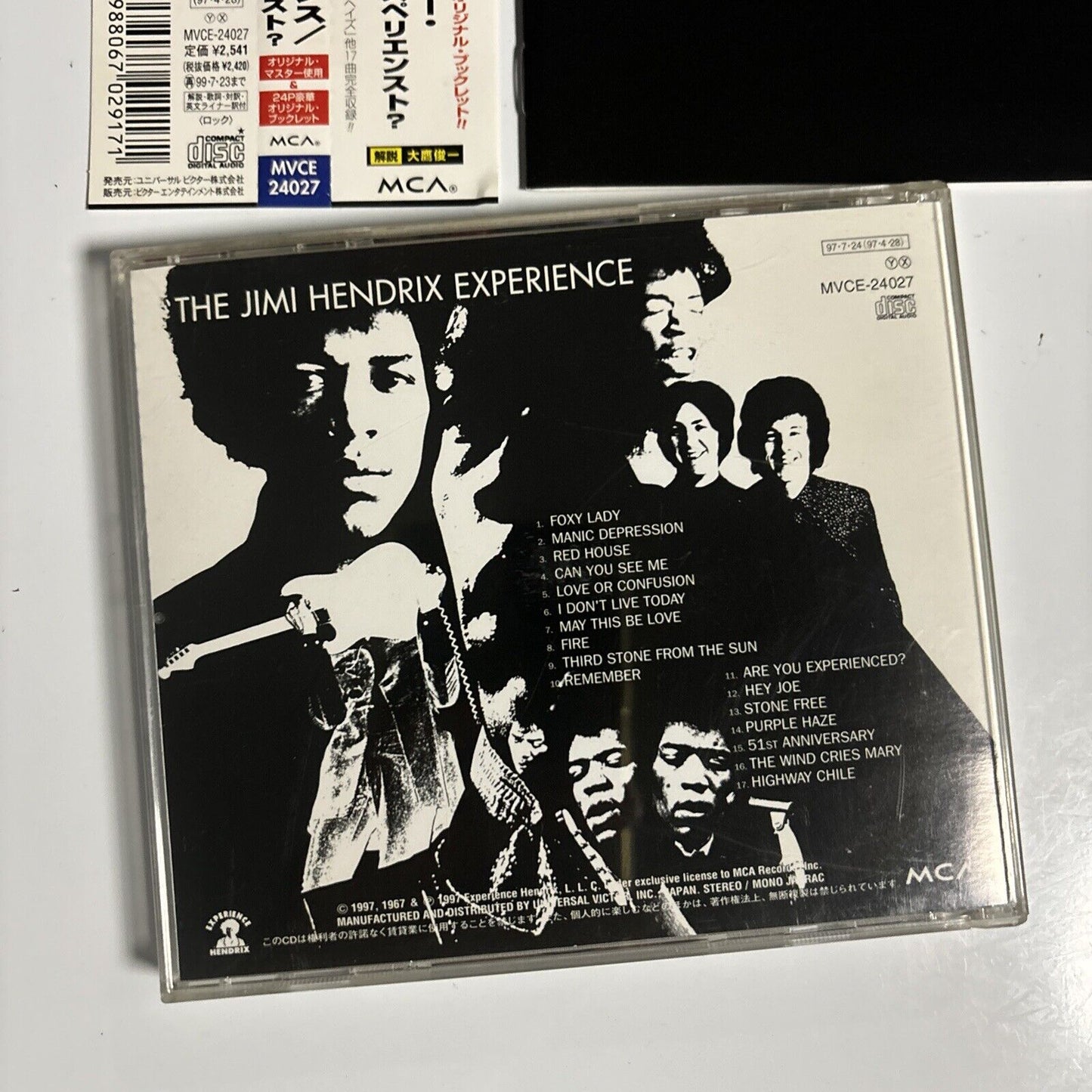 Jimi Hendrix - Are You Experienced (CD, 1997) Japan mvce-24027 obi
