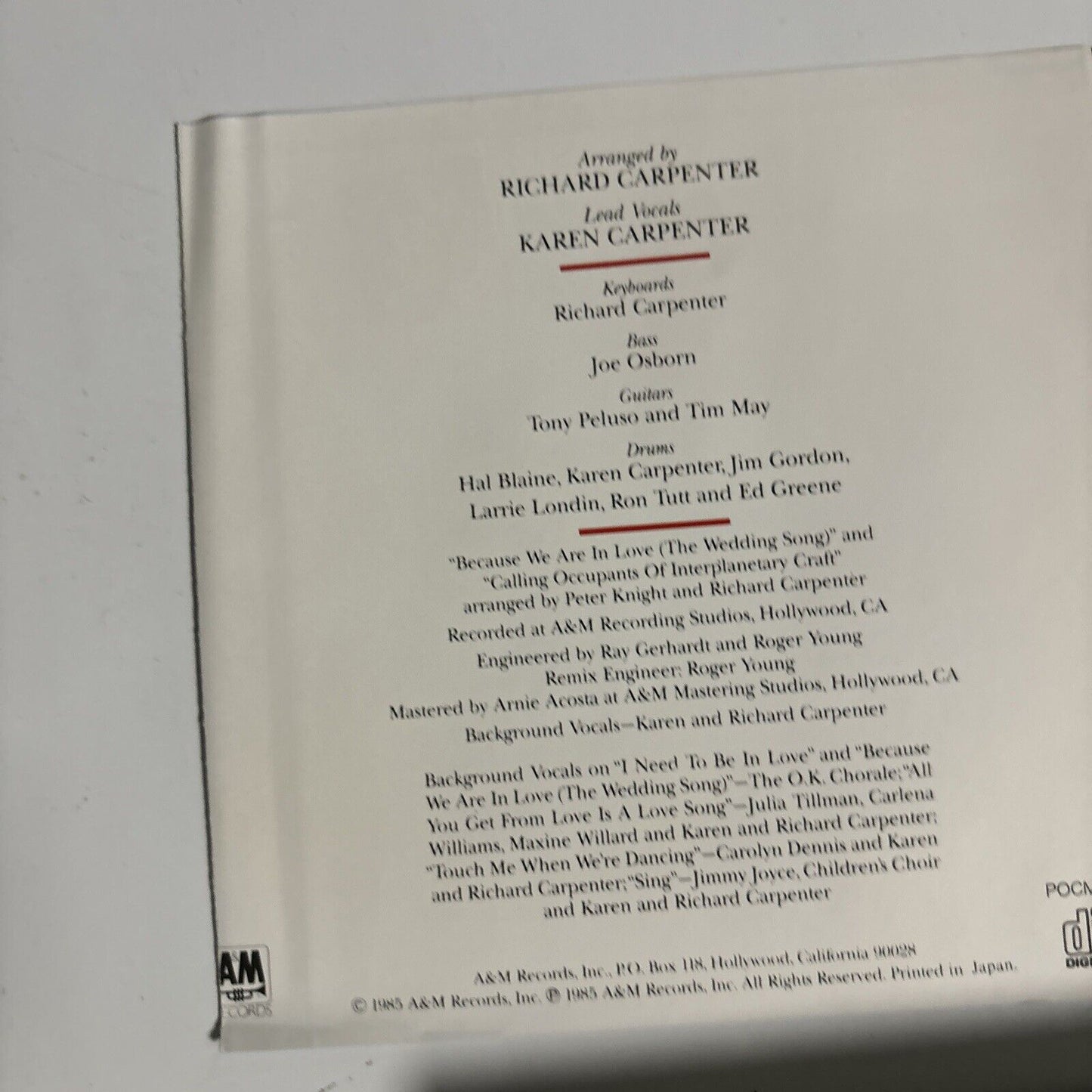 Carpenters - Yesterday Once More (CD, 1993, 2-Disc) Rock Pop Japan pocm-1515/6
