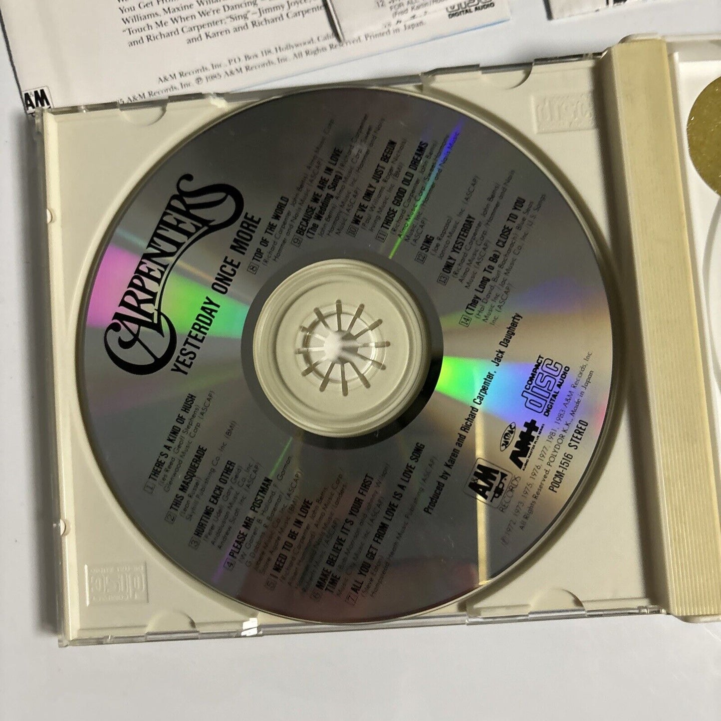 Carpenters - Yesterday Once More (CD, 1993, 2-Disc) Rock Pop Japan pocm-1515/6
