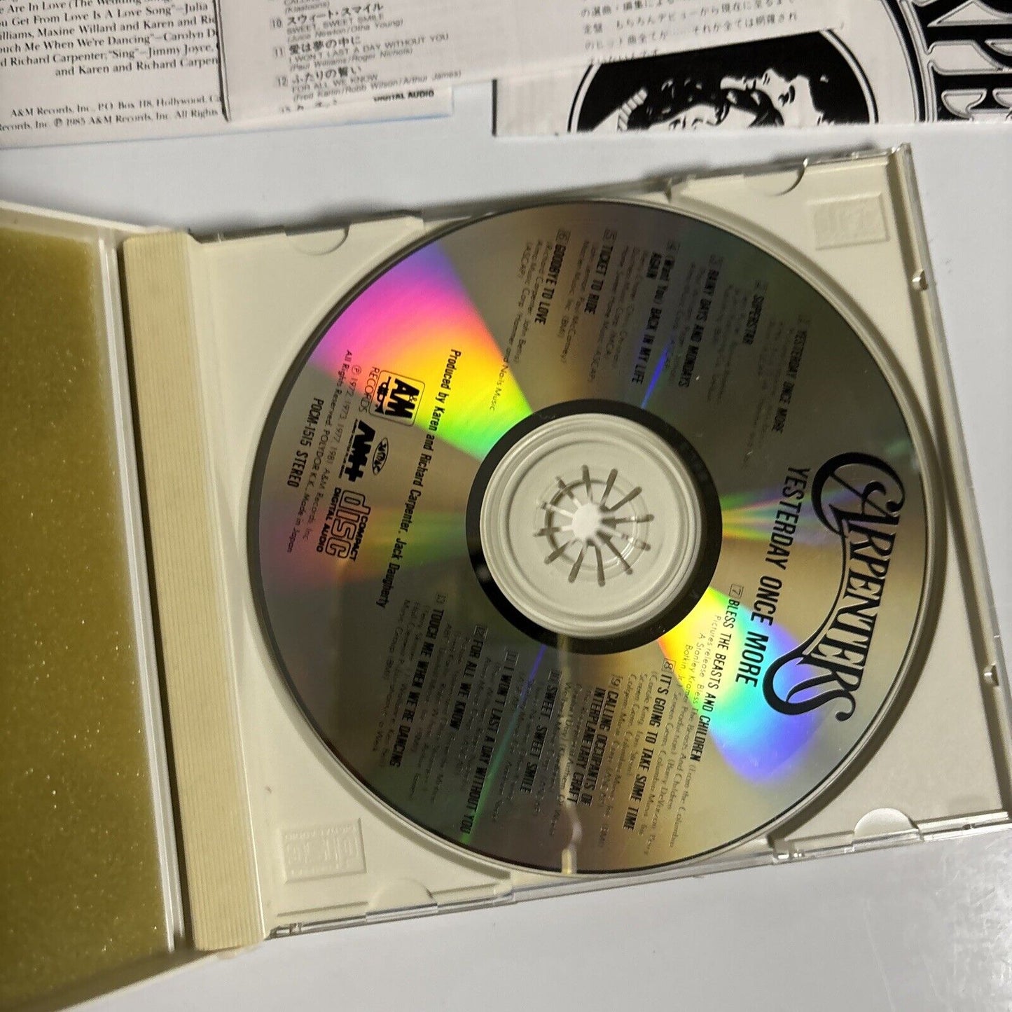 Carpenters - Yesterday Once More (CD, 1993, 2-Disc) Rock Pop Japan pocm-1515/6