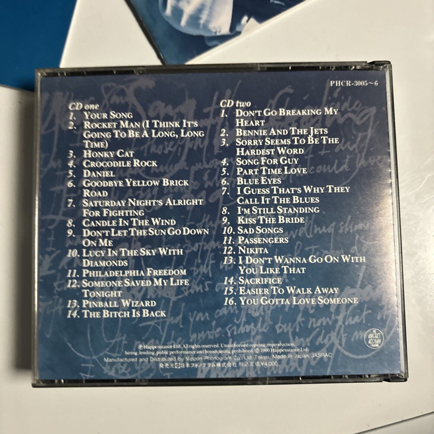 Elton John - The Very Best Of Elton John (CD, 1990) Japan PHCR-3005-6