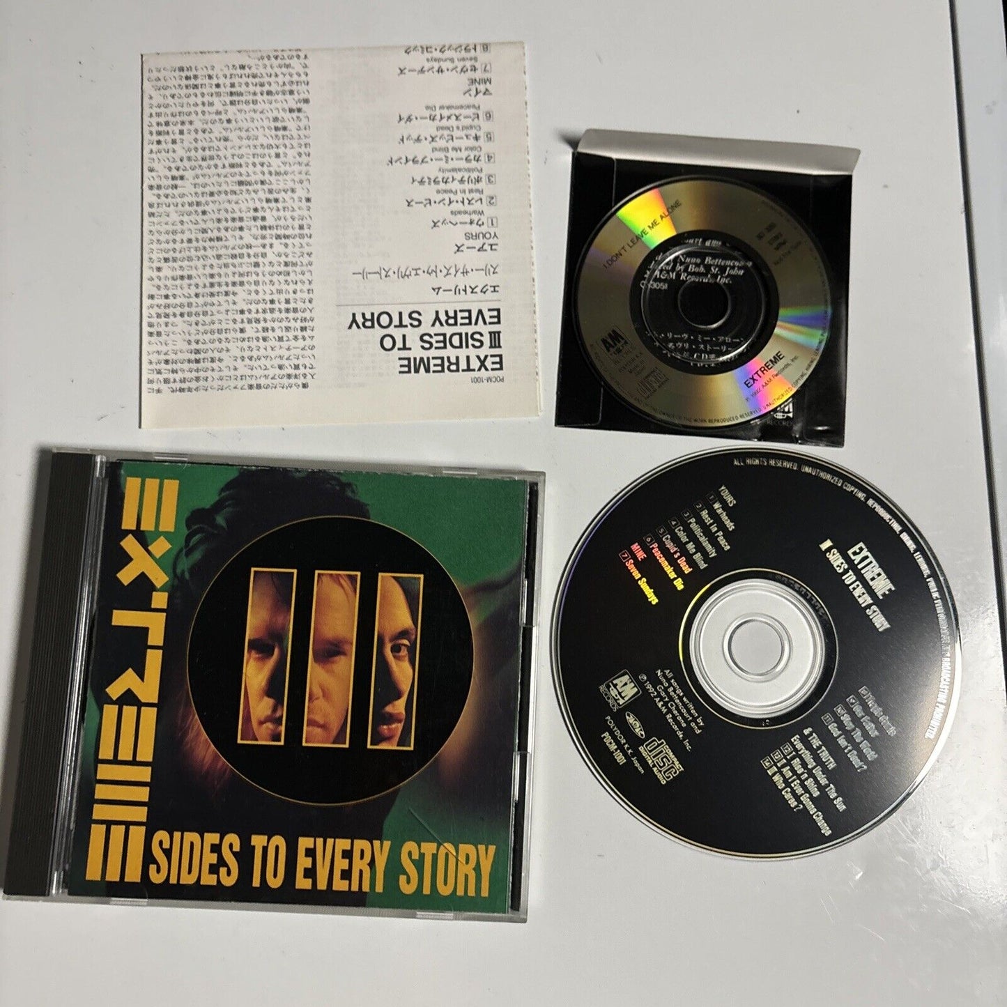 Extreme - III Sides To Every Story (CD + Mini CD, 1992) Japan A&M Records