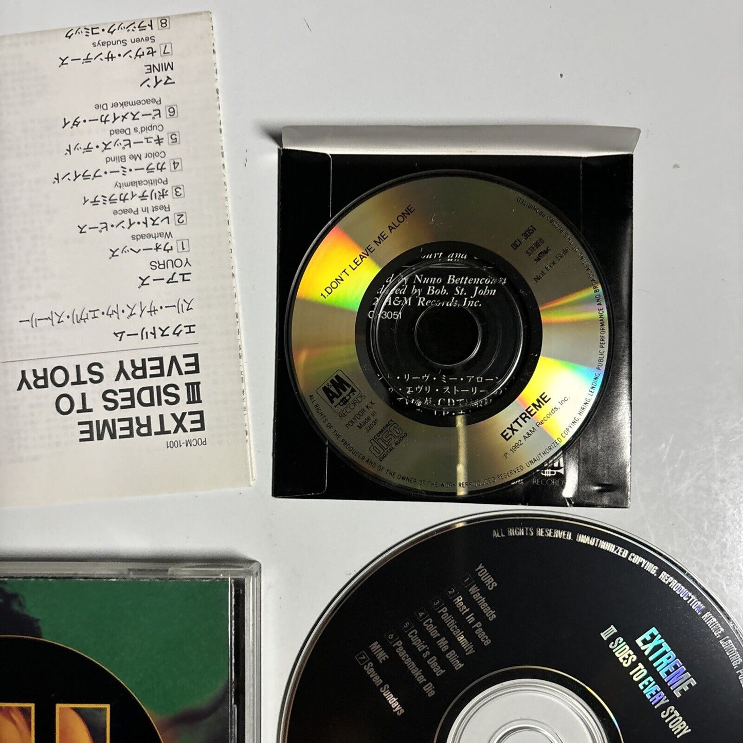 Extreme - III Sides To Every Story (CD + Mini CD, 1992) Japan A&M Records