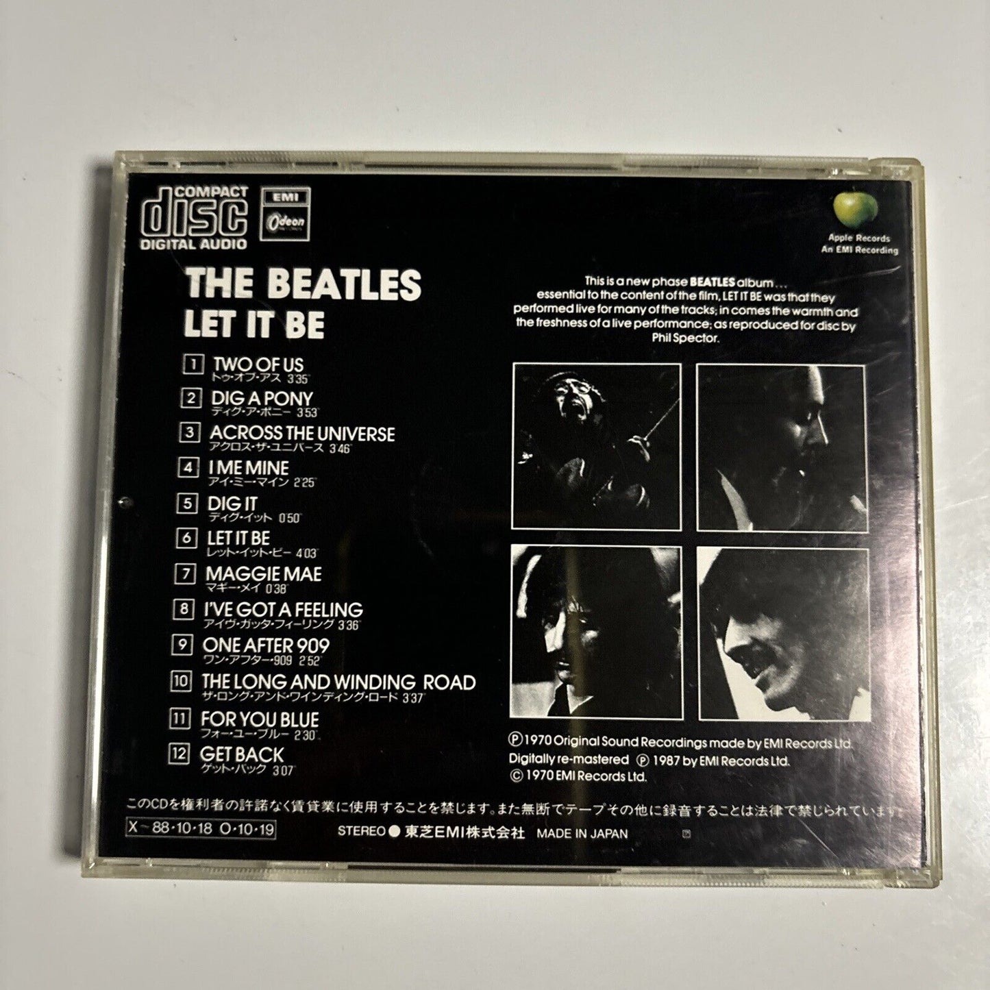 The Beatles - Let It Be (CD, 1987) Japan cp32-5333