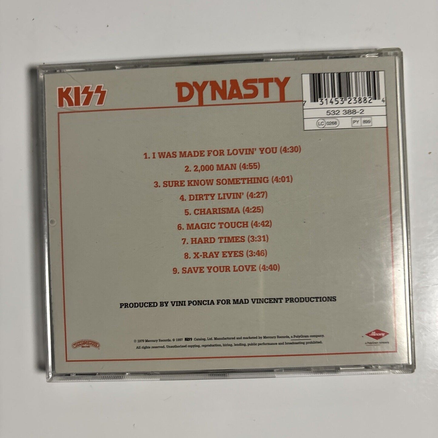 Kiss - Dynasty (CD, 1997) Rock Country 532 388-2