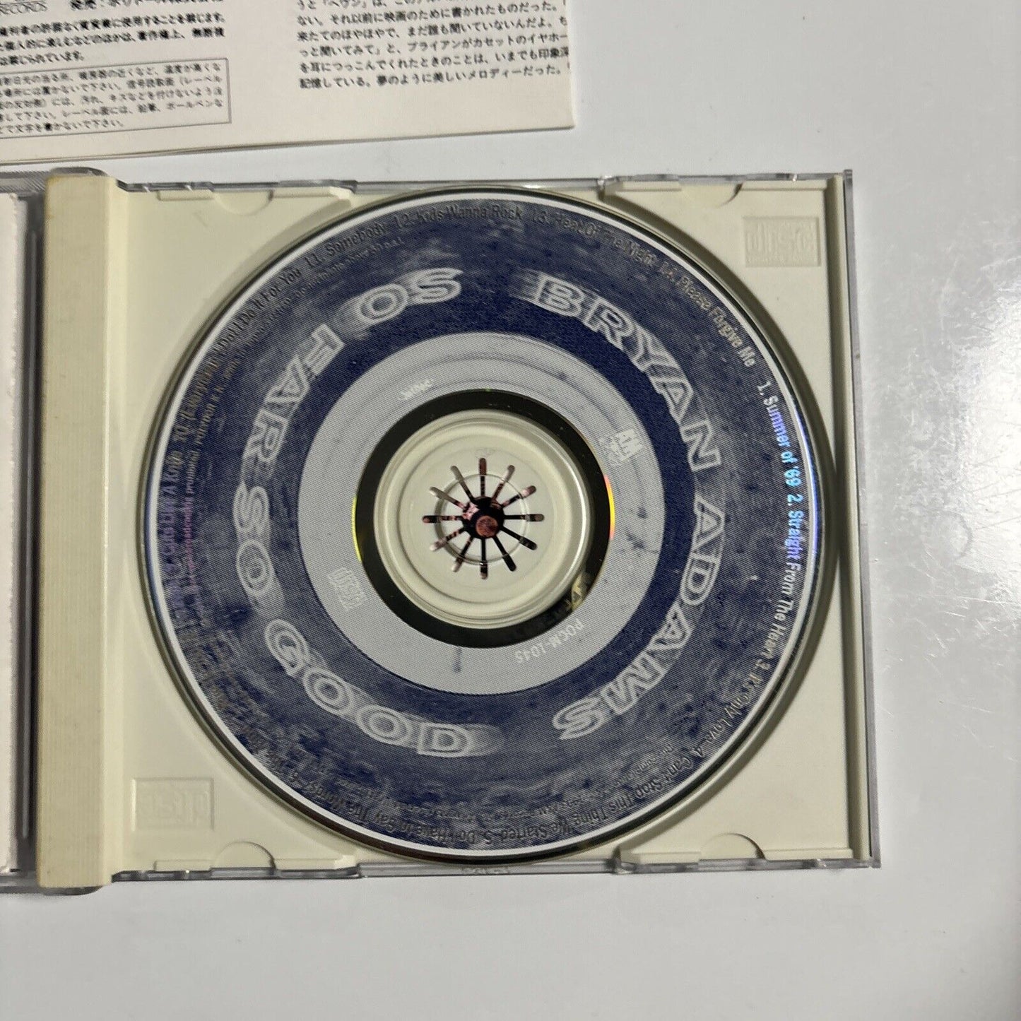 Bryan Adams - So Far So Good (CD, 1993) Rock Japan pocm-1045