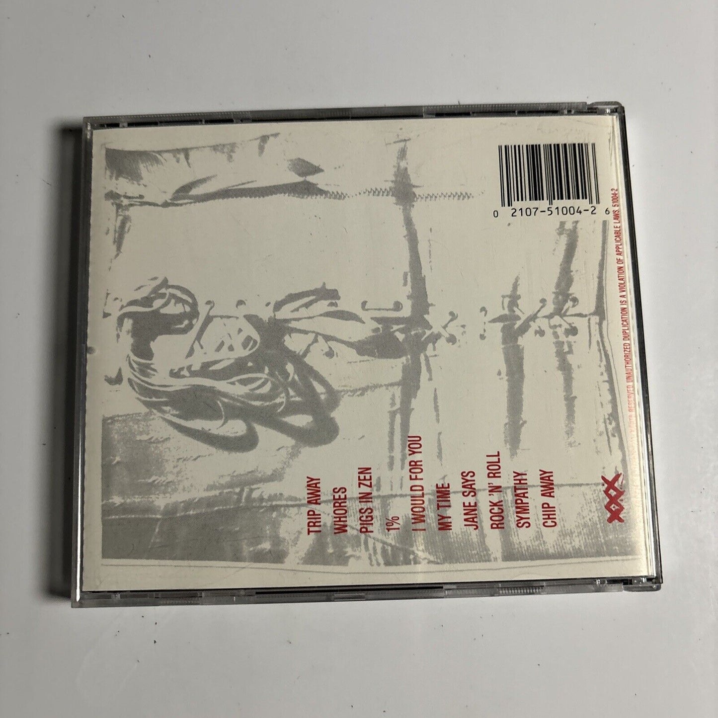 Jane's Addiction - Jane's Addiction (CD, 1987) Triple X Records 51004-2