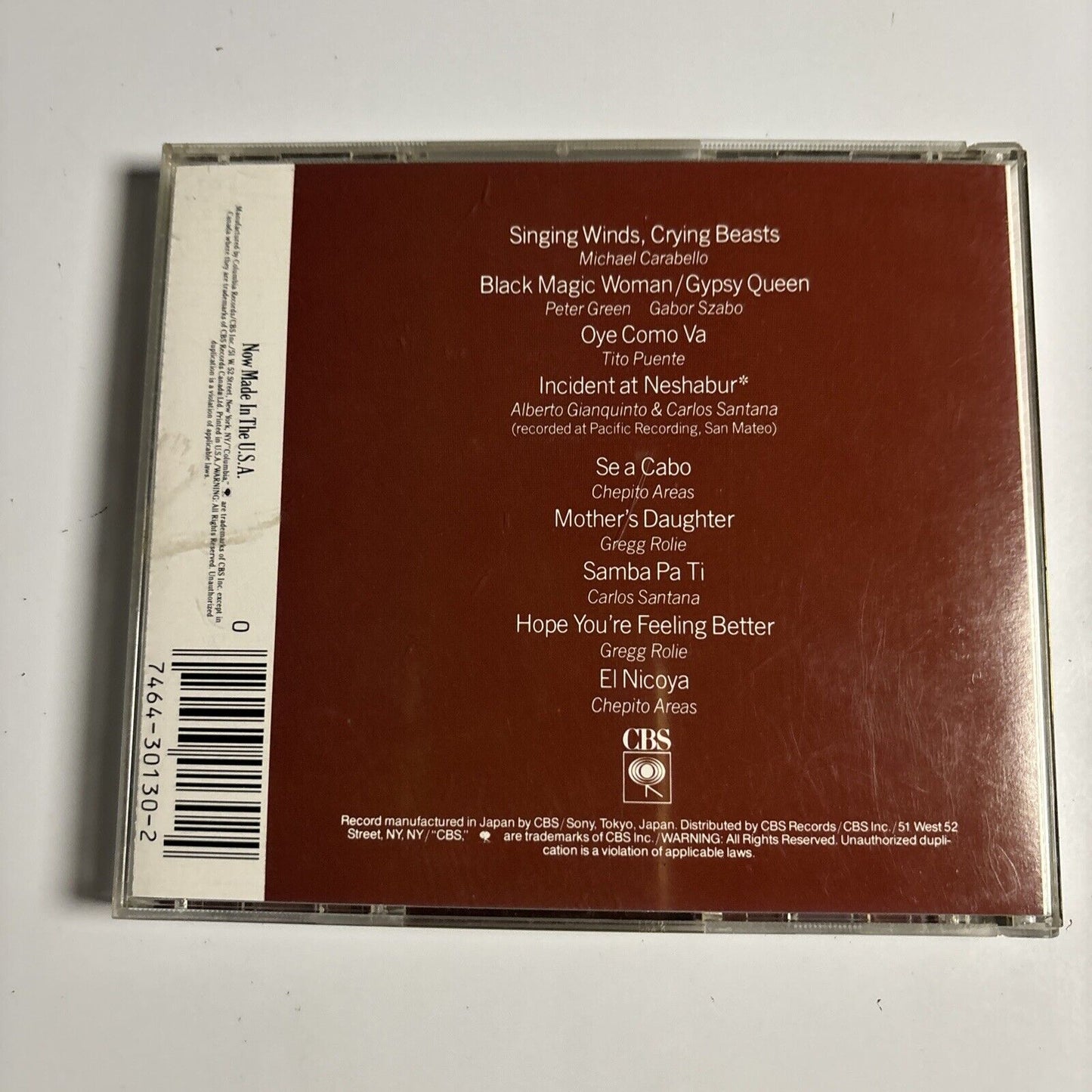 Santana - Abraxas (CD, 1970) CBS CK 30130
