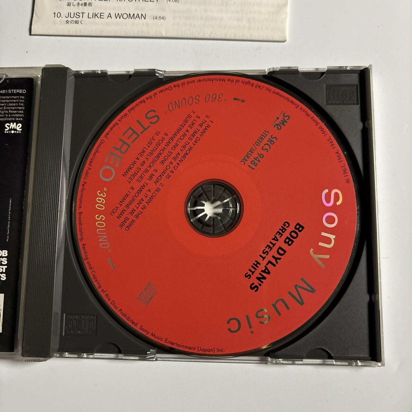 Bob Dylan - Bob Dylan's Greatest Hits (CD, 1999) Japan SME Records srcs-9481