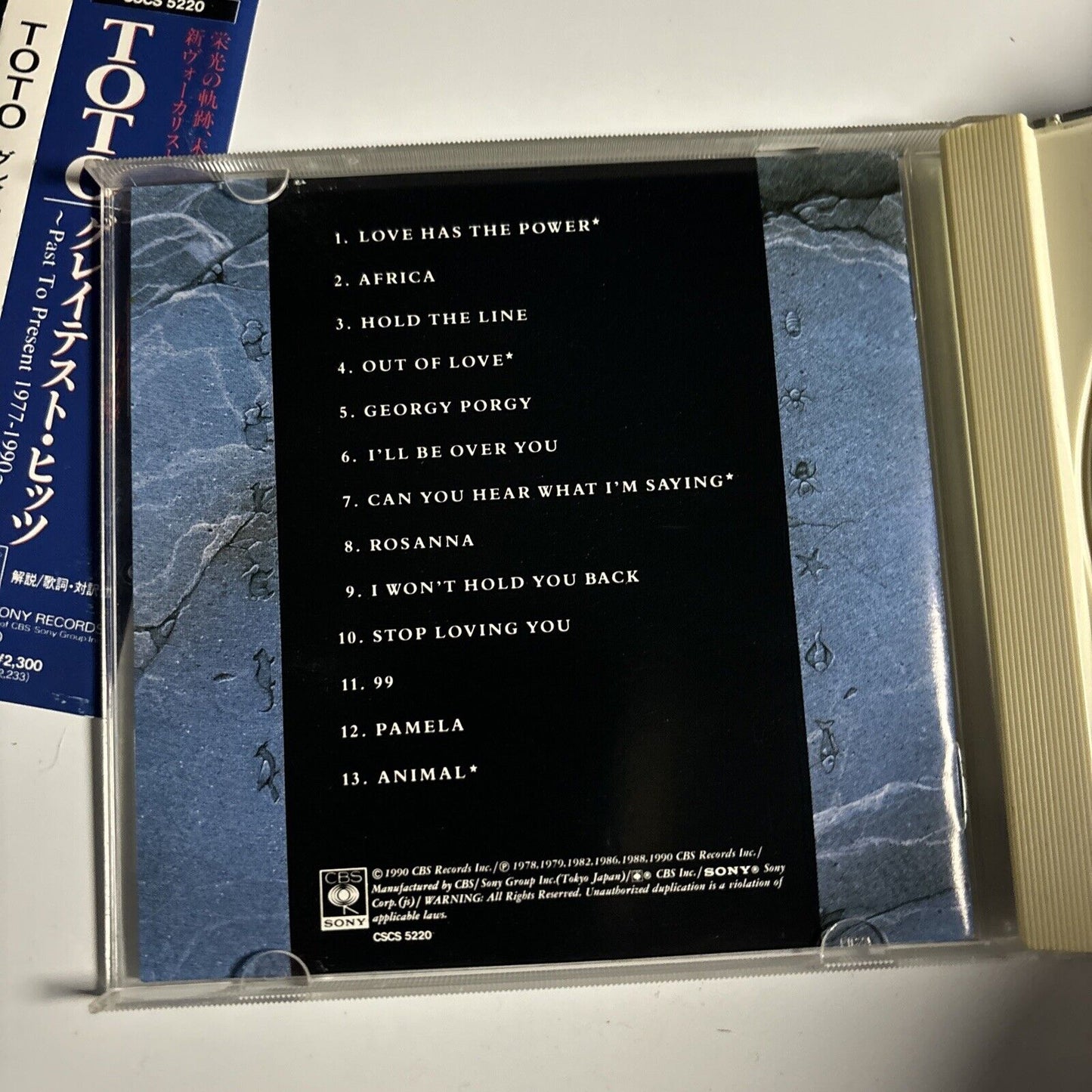 Toto - Past To Present 1977 - 1990 (CD, 1990) Japan CBS/Sony cscs-5220 obi
