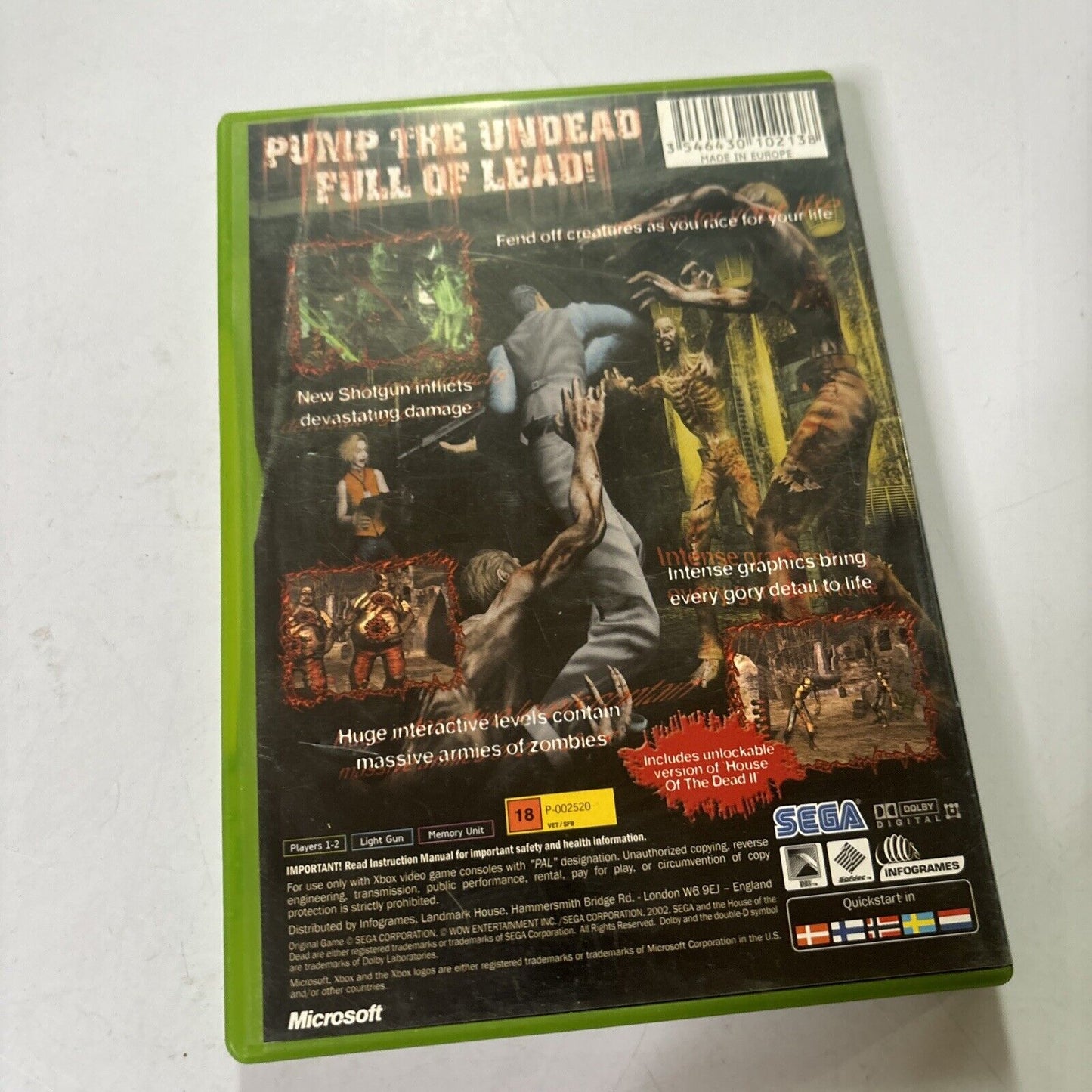 House Of The Dead III 3 - Microsoft Xbox Original Game PAL