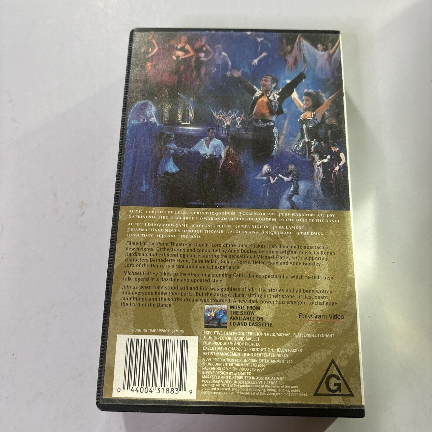 Michael Flatley - Lord Of The Dance VHS Video - 1996 PAL