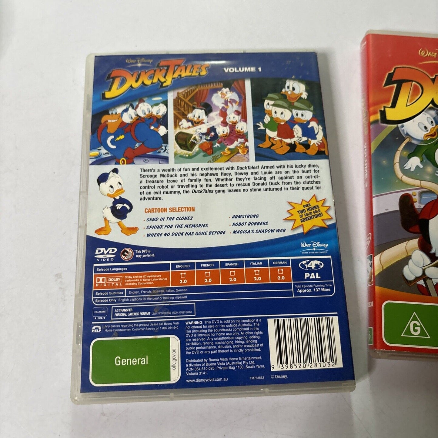 Ducktales : Vol 1 & 3 (DVD, 1987, 2-Disc ) Region 4