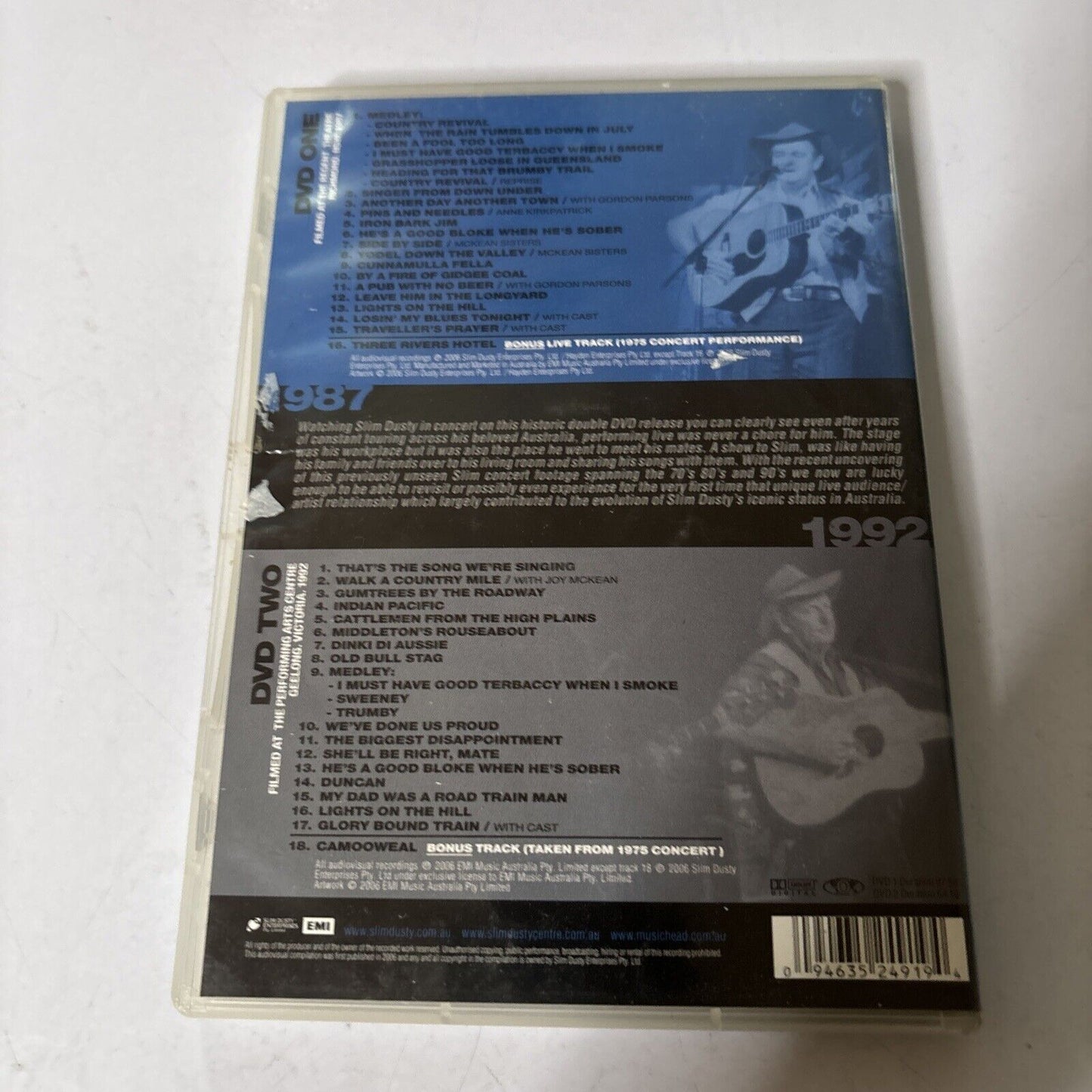 Slim Dusty - Live (DVD, 1992) All Regions