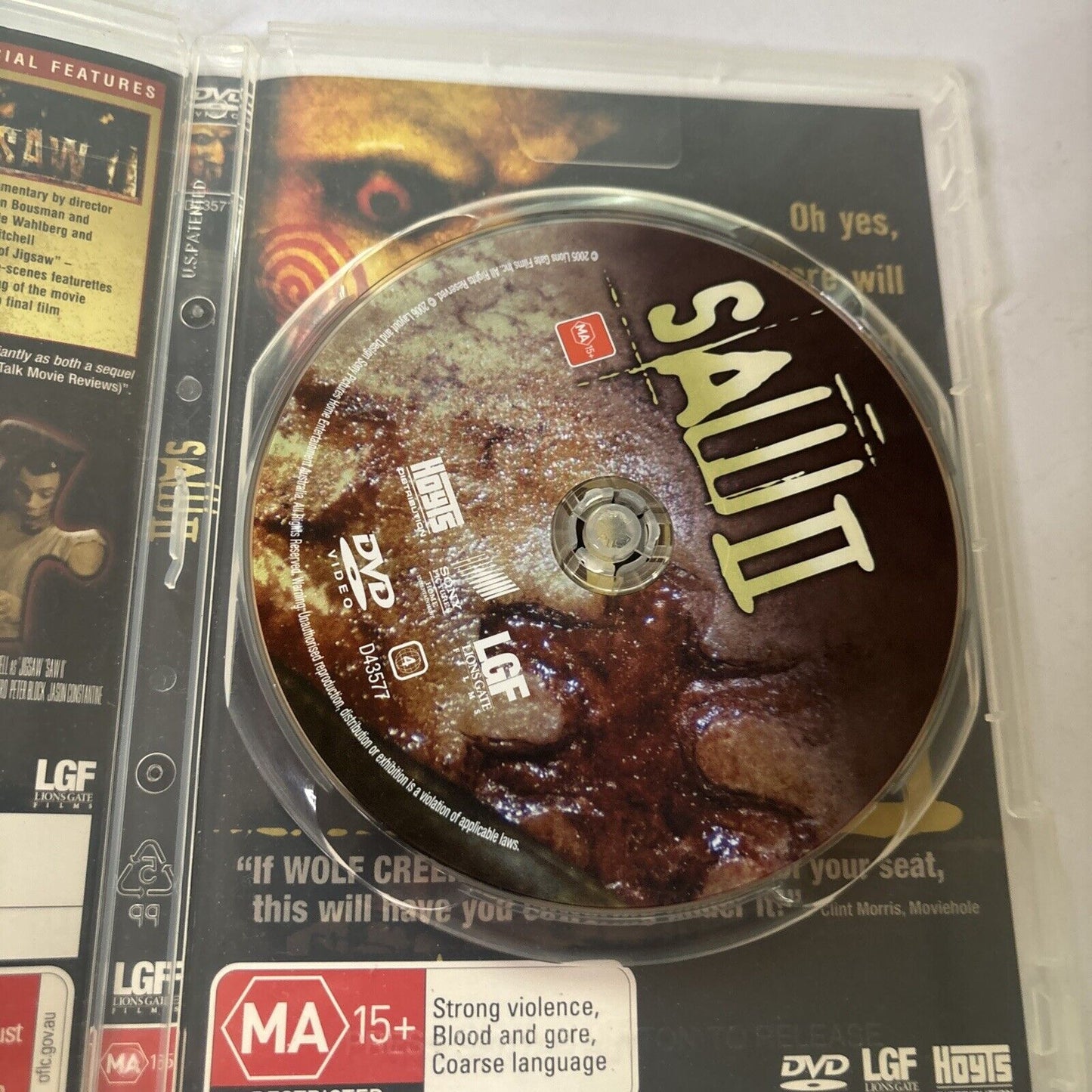Saw II (DVD, 2005) Donnie Wahlberg, Shawnee Smith Region 4