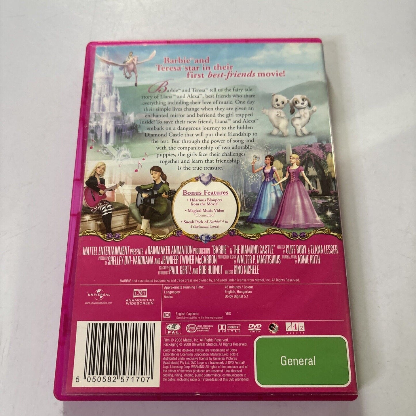 Barbie and the Diamond Castle (DVD, 2008)  Region 4 &2