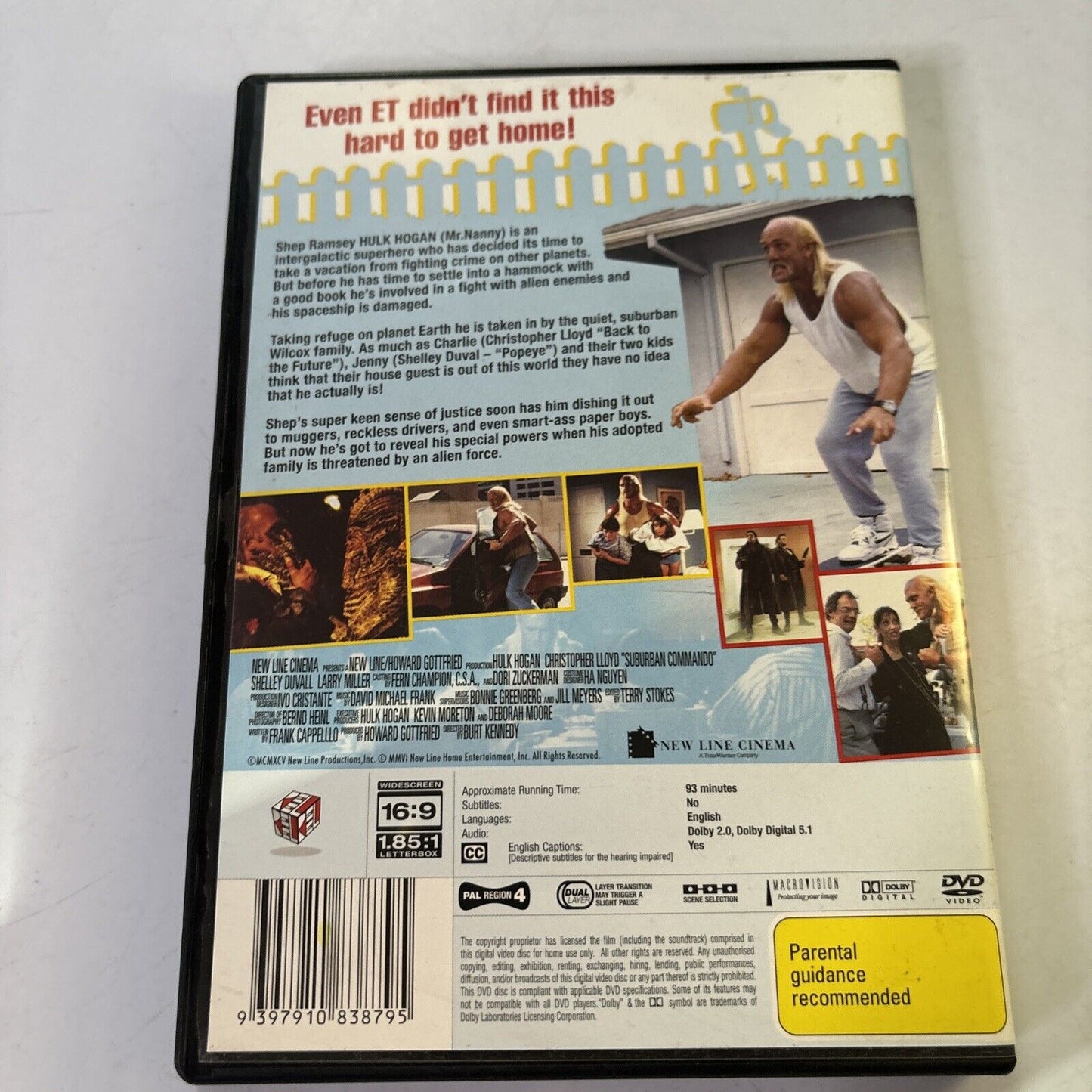 Suburban Commando (DVD, 1991) Hulk Hogan, Shelley Duvall Region 4