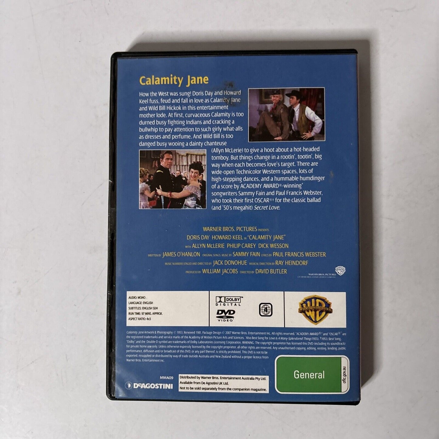 Calamity Jane (DVD, 1953) Doris Day, Howard Keel  Region 4