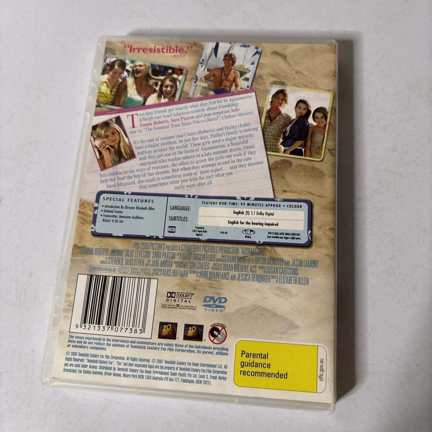 Aquamarine (DVD, 2006) Emma Roberts, Claudia Karvan Region 4