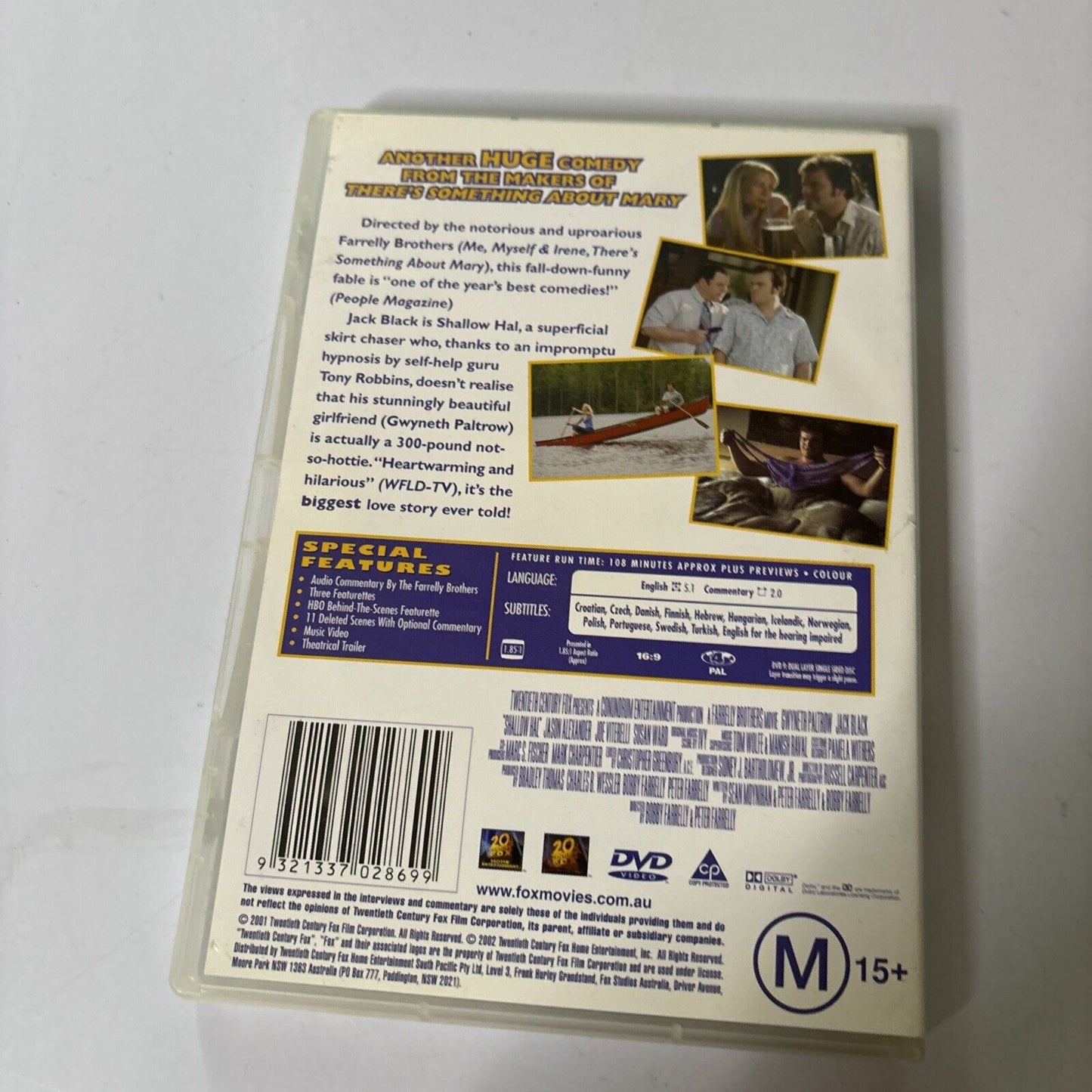 Shallow Hal (DVD, 2001) Gwyneth Paltrow, Jack Black Region 4