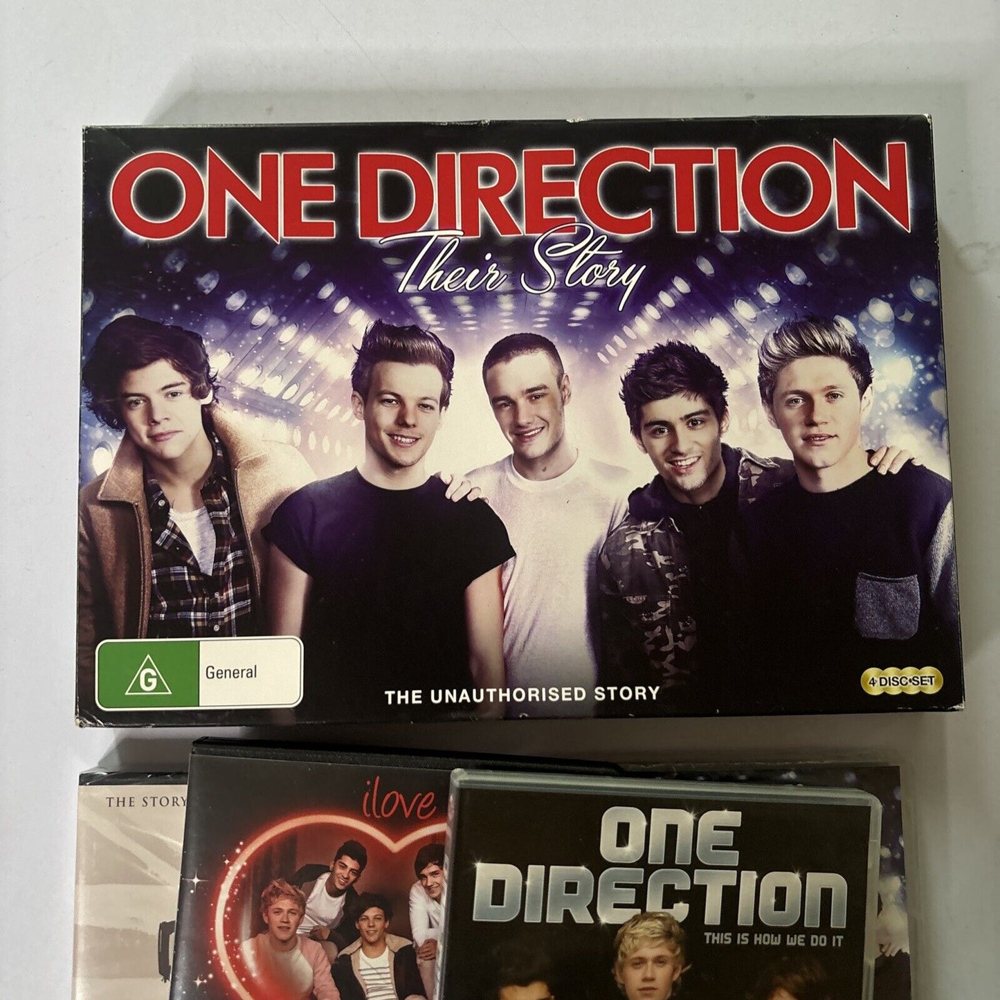 One Direction Their Story The Unauthorised Story (DVD, 4-Disc) Region 4